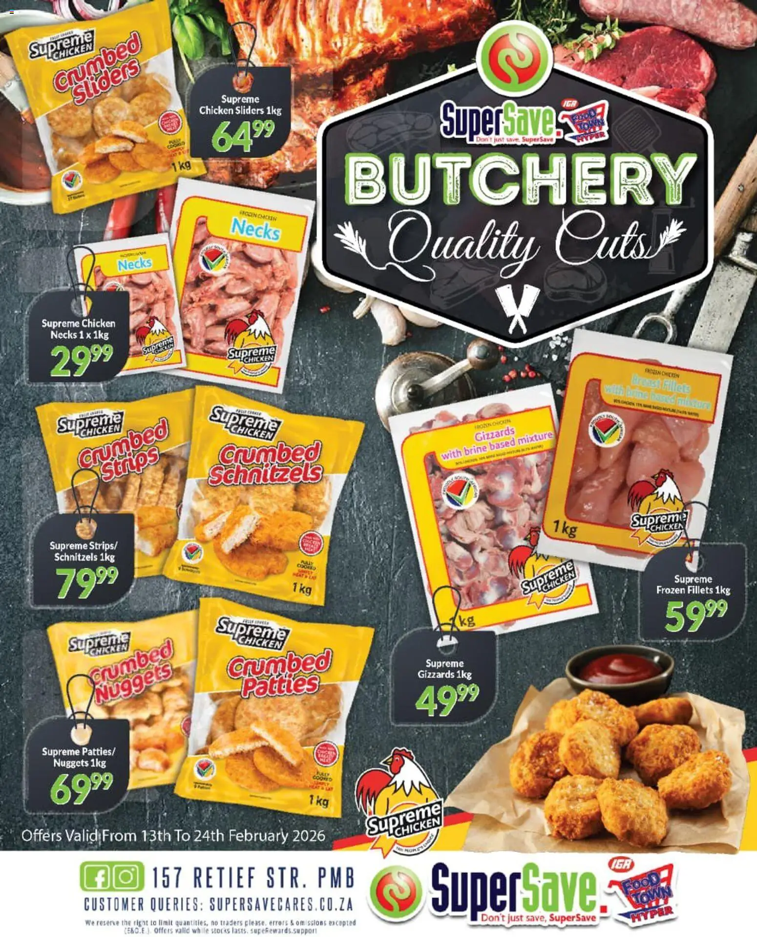 Super Save Butchery Specials - page 1- valid from 13/02/2026