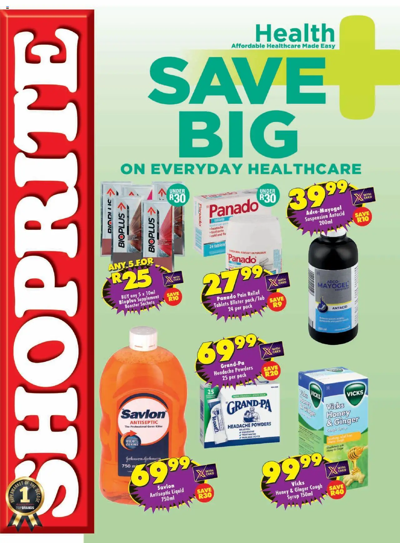 Shoprite - Medirite Savings - page 1- valid from 20/10/2025