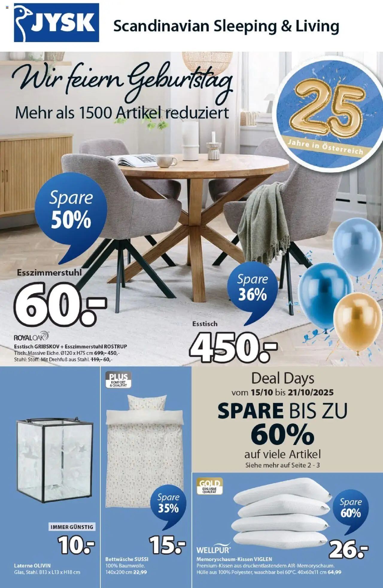 JYSK  Angebote - Seite 1- gültig ab 15.10.2025