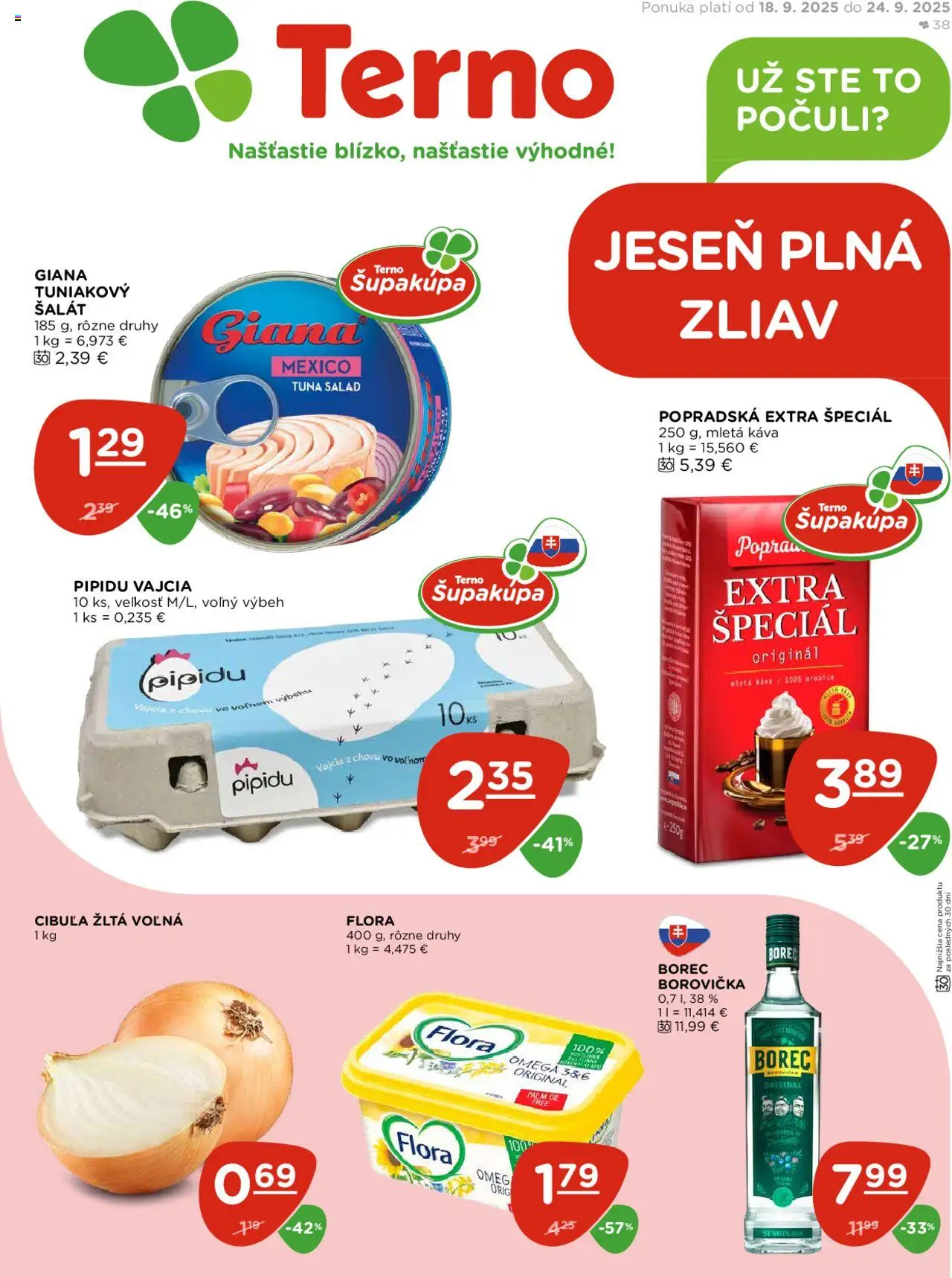 Terno leták - strana 1- platný od 18.09.2025