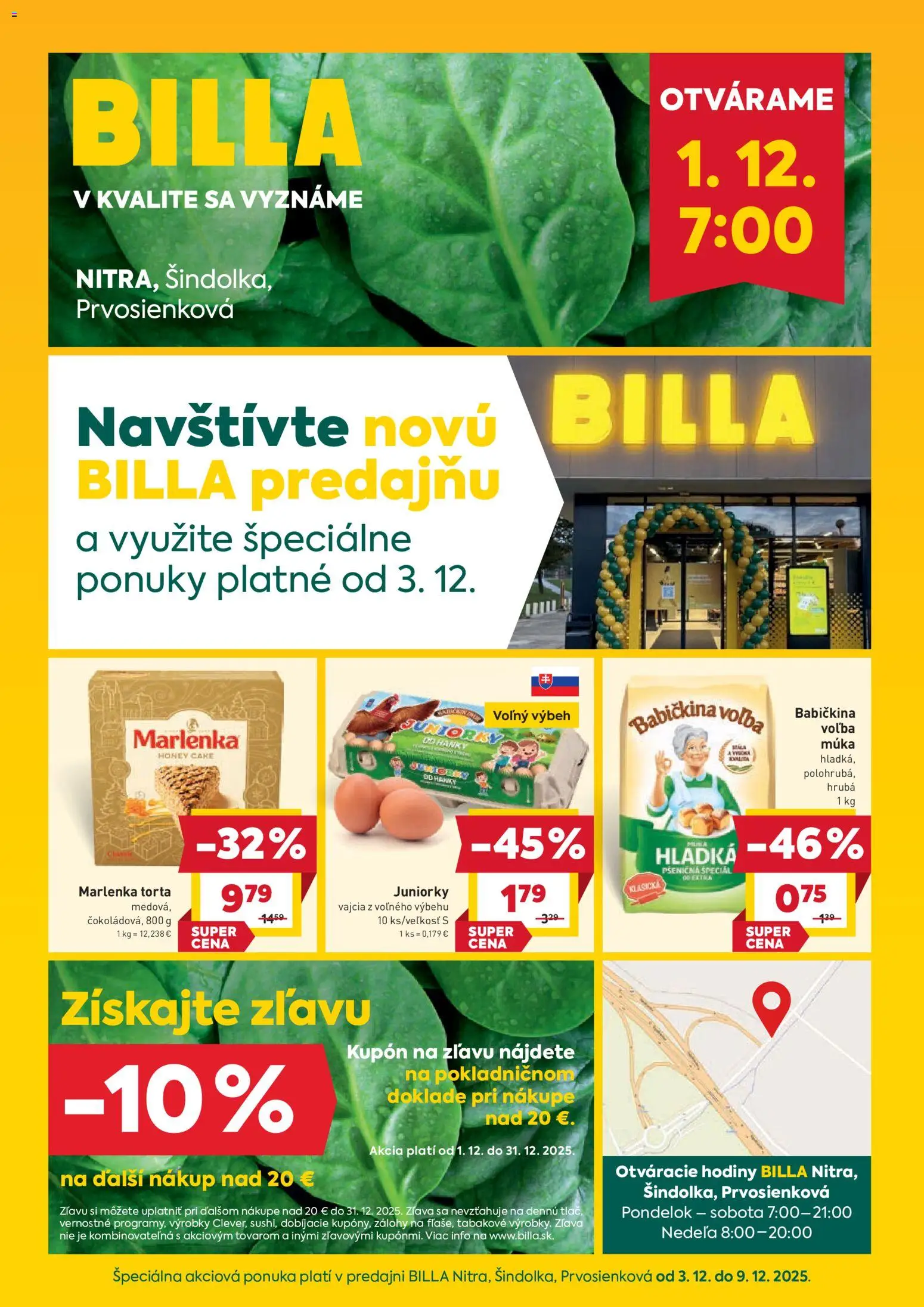 Billa nová predajňa v Nitre - strana 1- platný od 03.12.2025