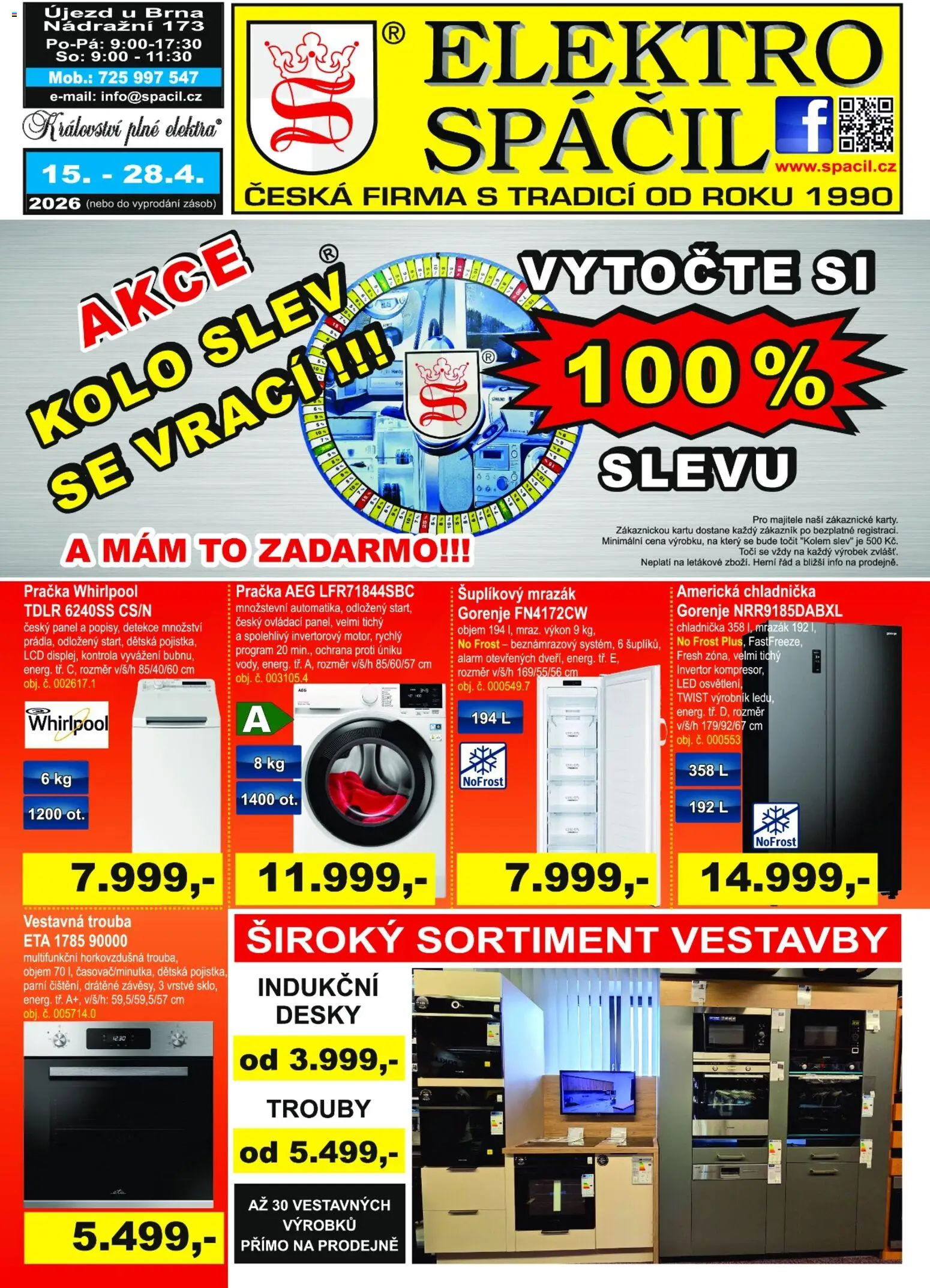 Elektro Spáčil leták - strana 1- platný od 15.04.2026