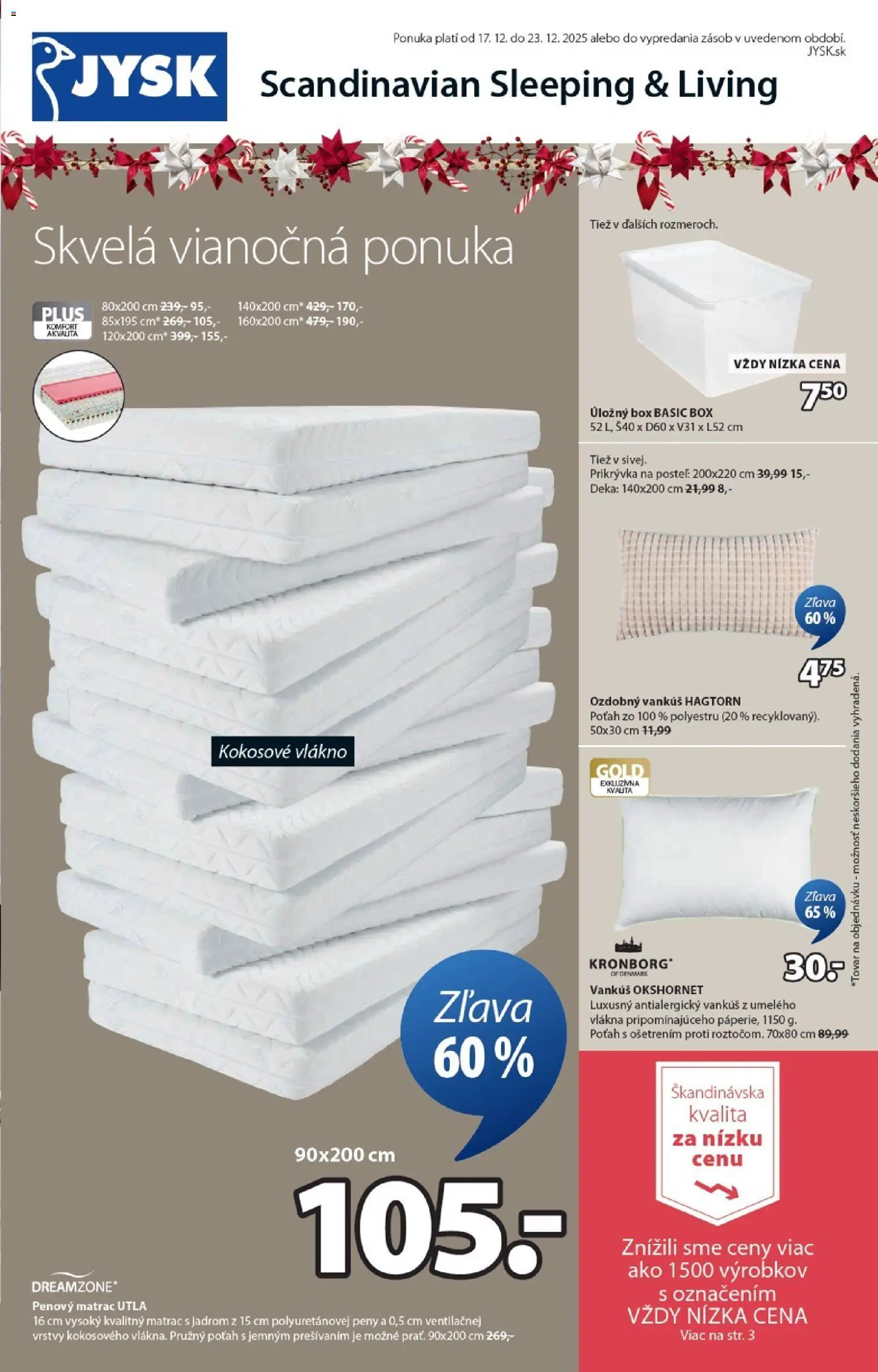 JYSK skvelá vianočná poniuka - strana 1- platný od 17.12.2025
