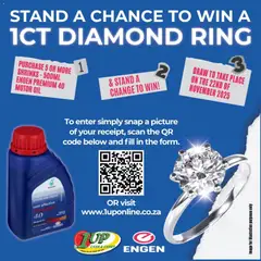 Preview 1UP Cash & Carry Engen Premium 40 Motor Oil Promo valid from 22/10/2025