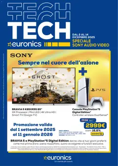 Anteprima Euronics Sony catalogo valida dal 02/12/2025