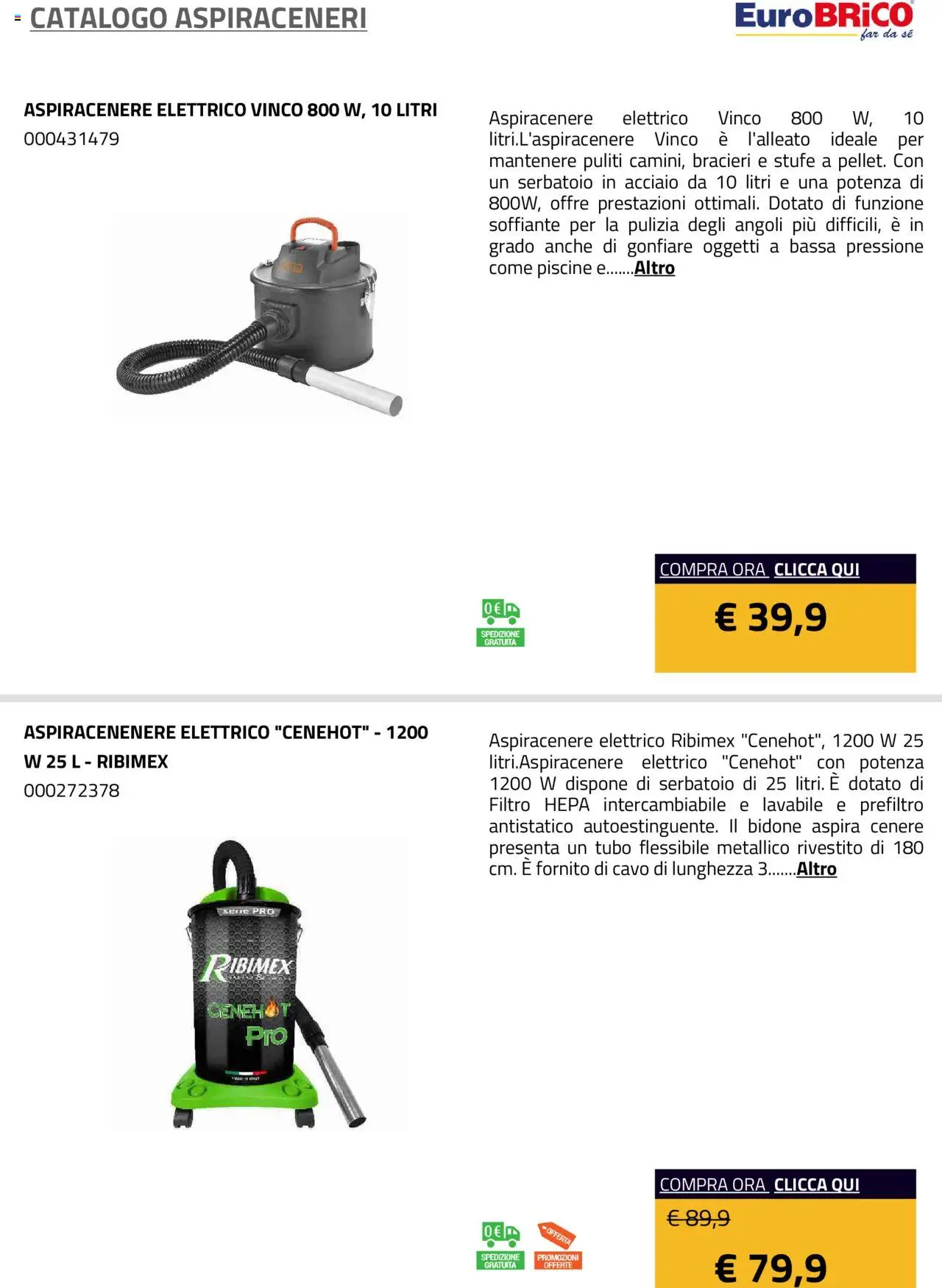 Eurobrico Aspiraceneri catalogo - pagina 9 - valido dal 23/07/2025