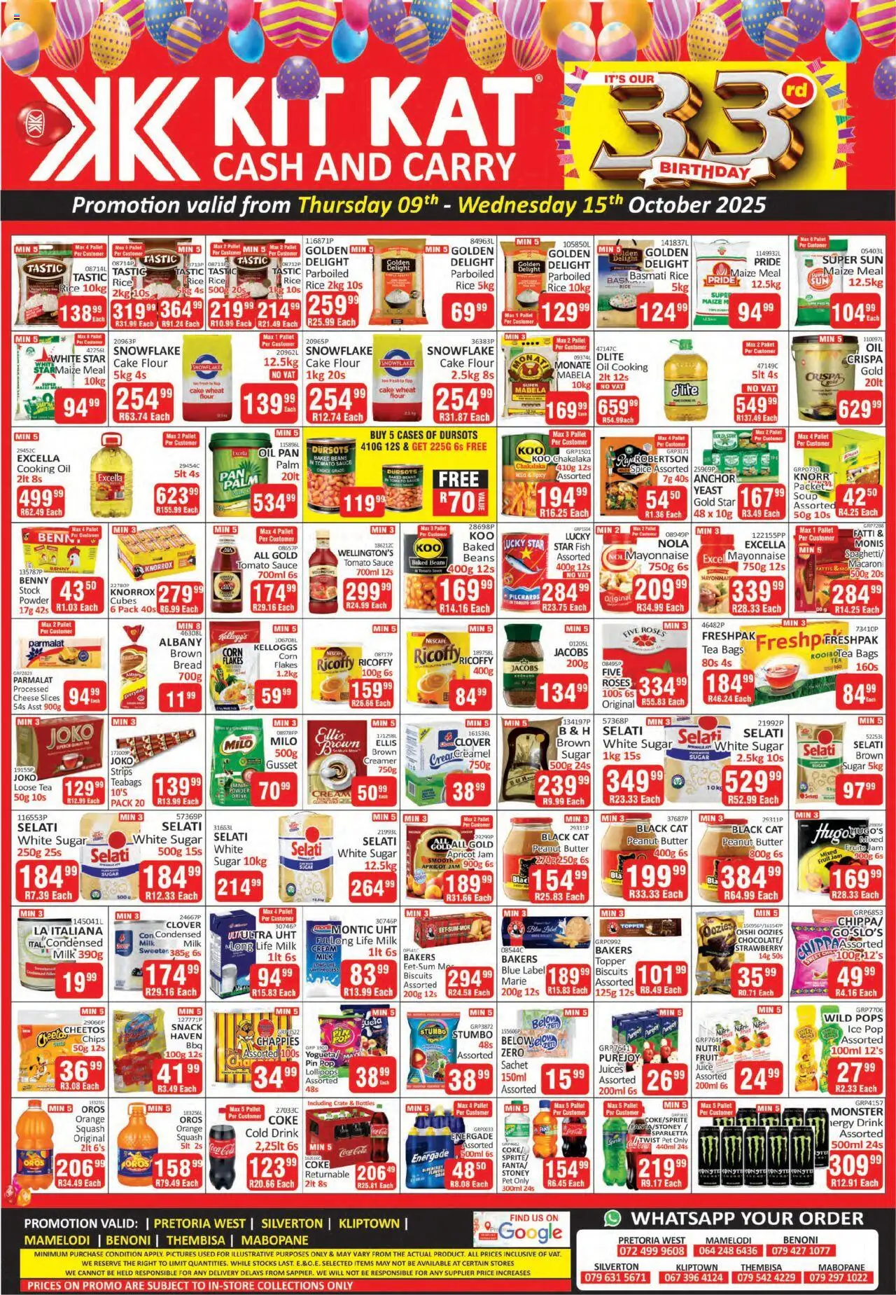 KIT KAT Cash & Carry Specials - page 1- valid from 09/10/2025