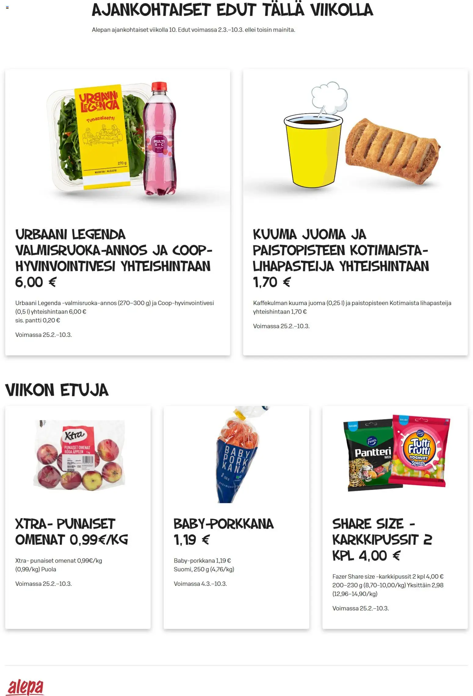 Alepa tarjoukset - sivu 1- voimassa alkaen 04/03/2026