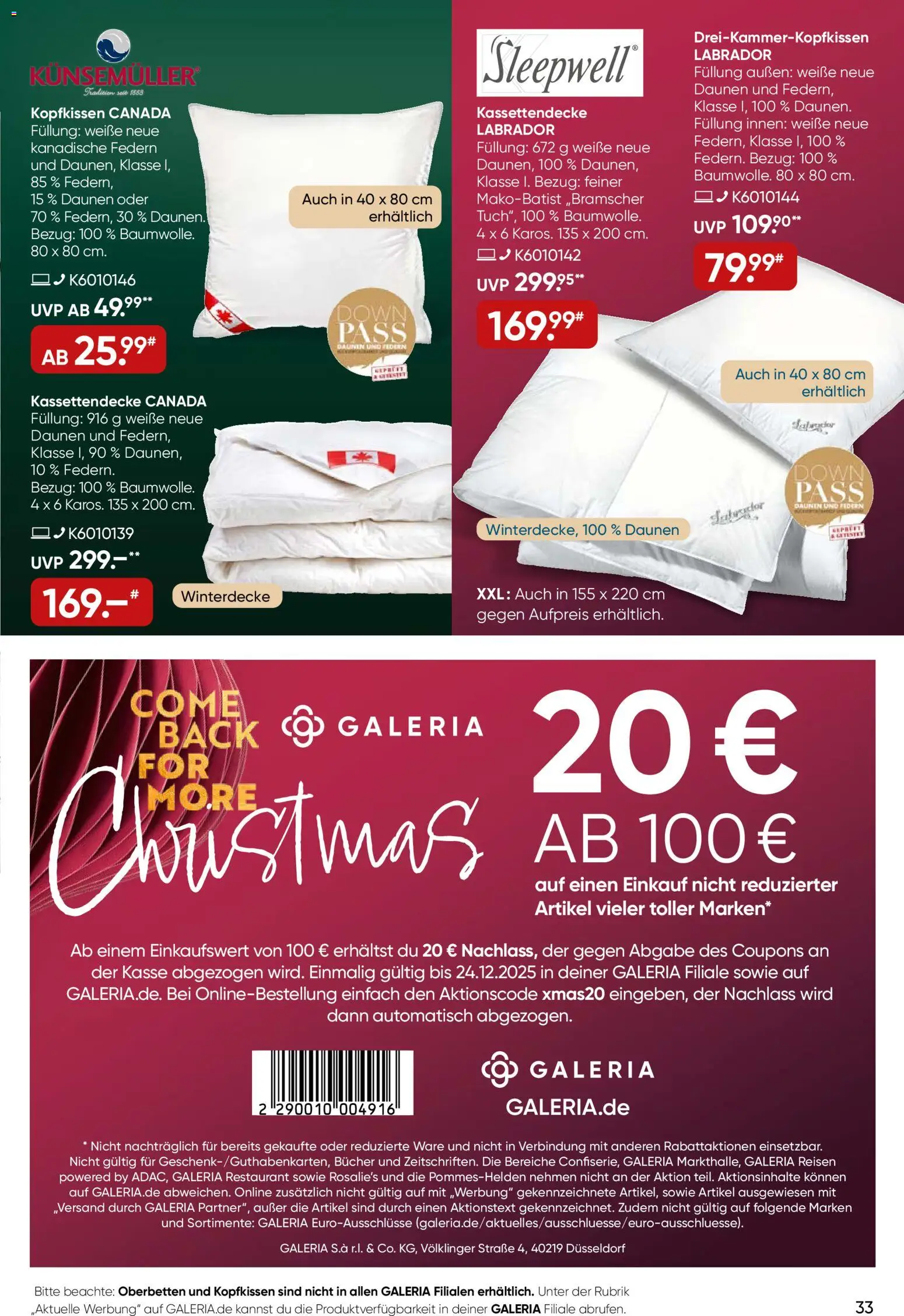Galeria Karstadt Kaufhof Prospekt 	 - Seite 33 - gültig ab 03.12.2025