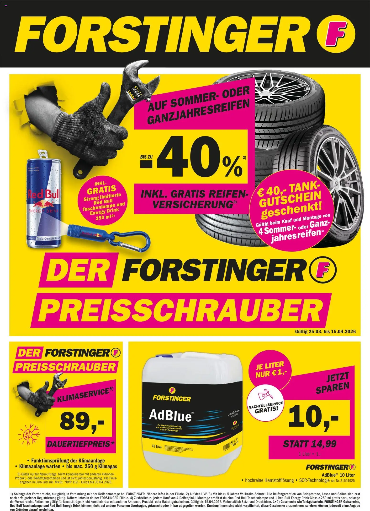 Forstinger Flugblatt - Seite 1- gültig ab 25.03.2026