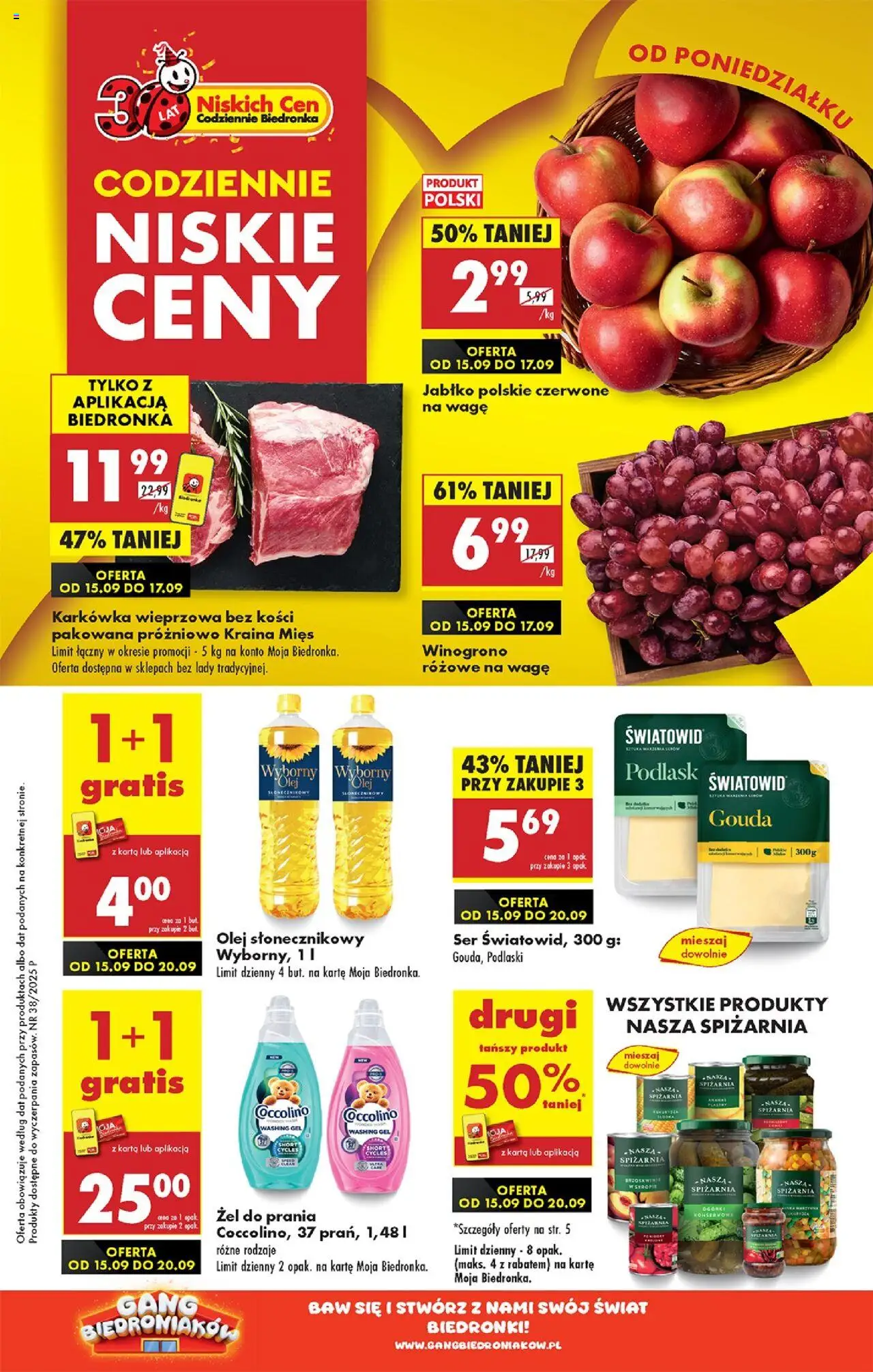 Biedronka gazetka - strona 1- ważny od 15.09.2025
