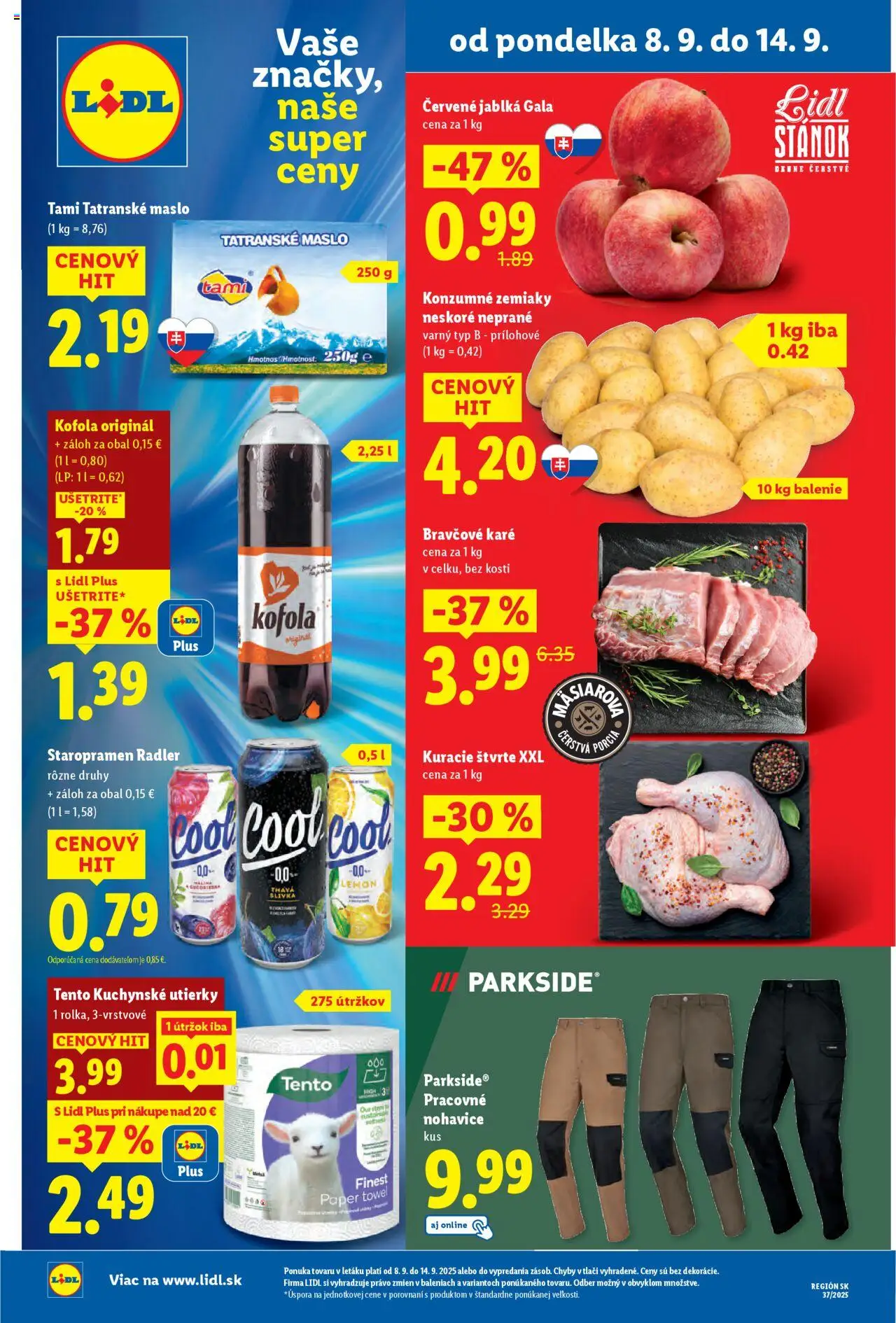 Lidl leták - strana 1- platný od 08.09.2025