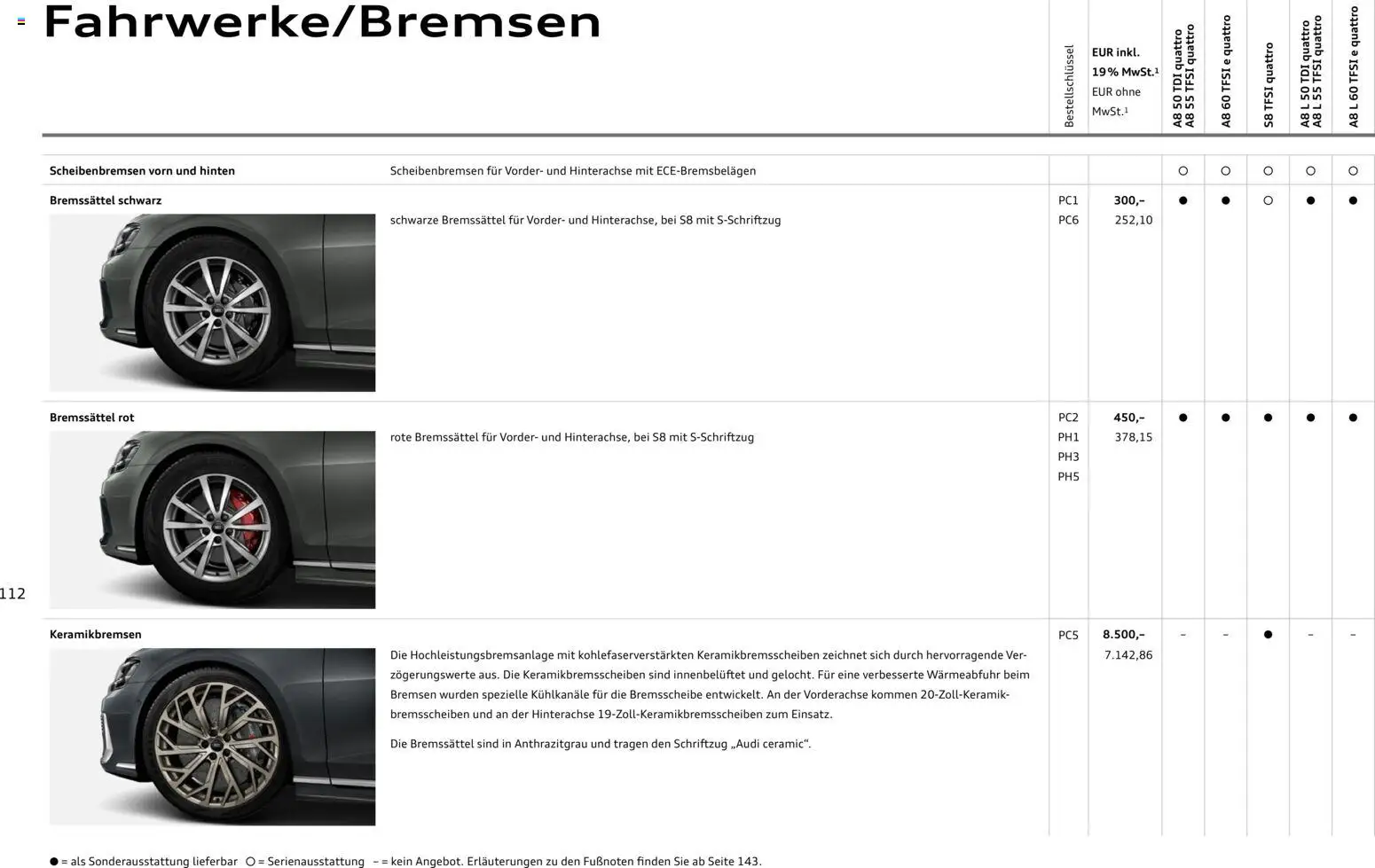 Audi A8 - Seite 112 - gültig ab 28.10.2025