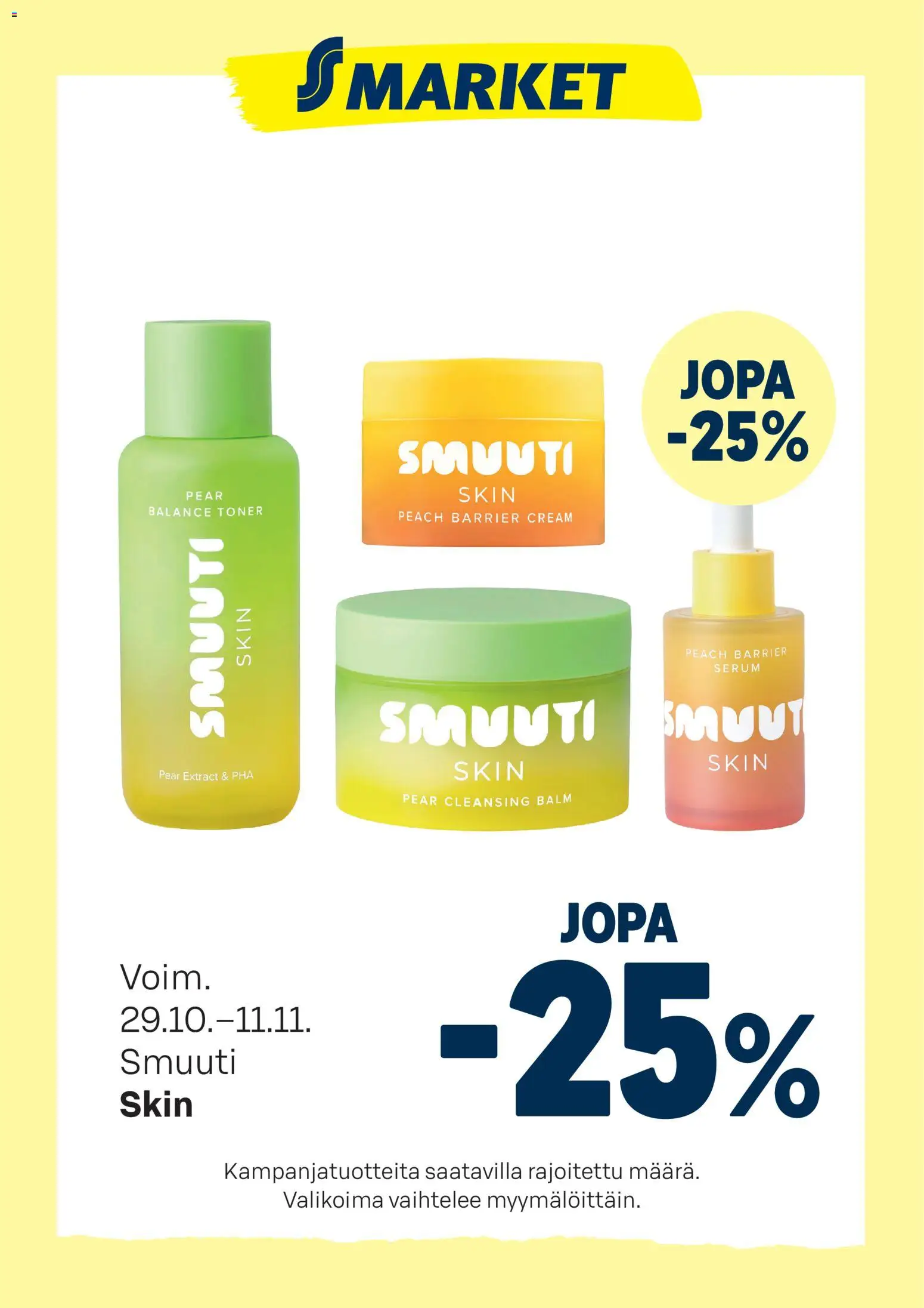 S-market tarjoukset Smuuti Skin - sivu 1- voimassa alkaen 29/10/2025