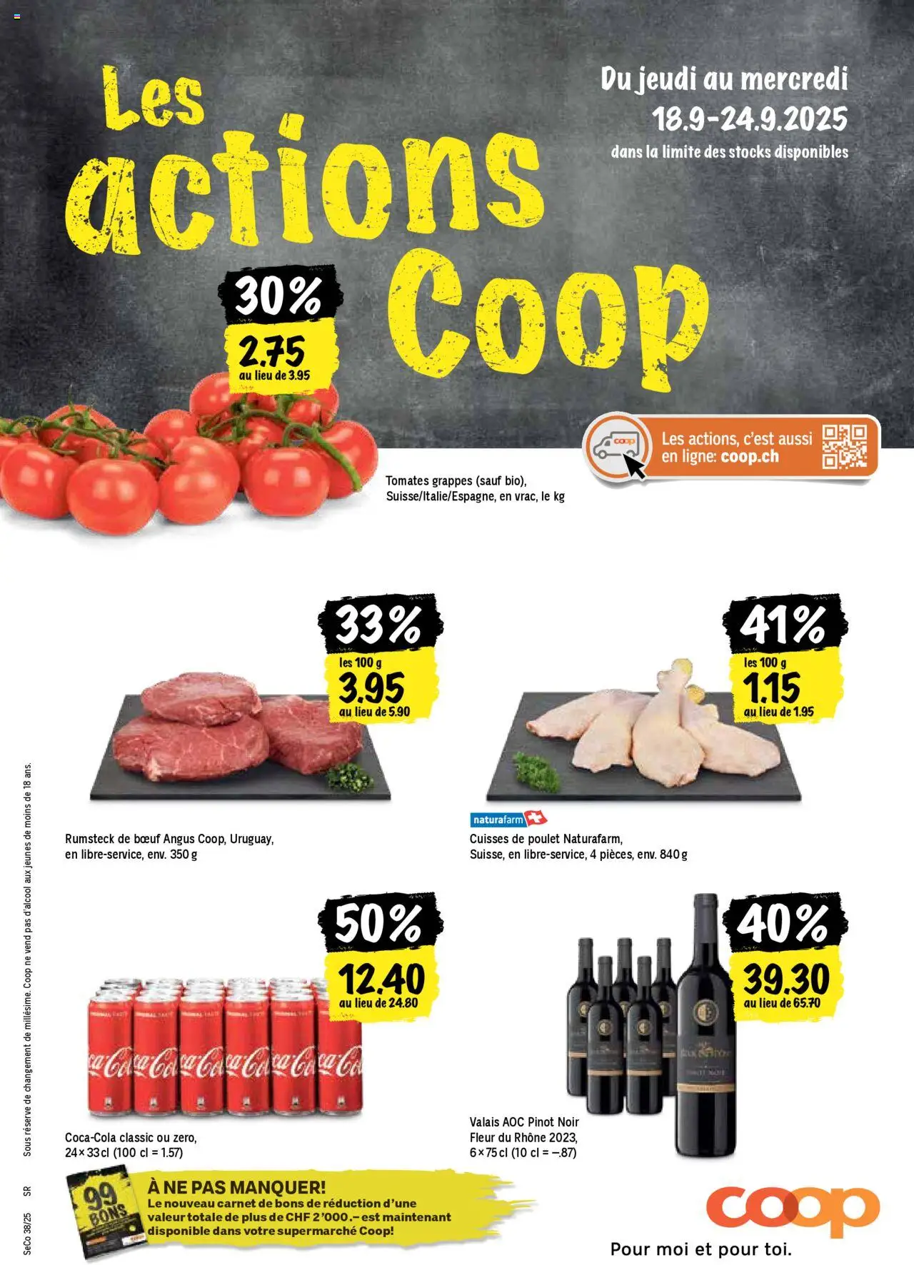 Coop - Les actions de la semaine - Seite 1- gültig ab 18.09.2025