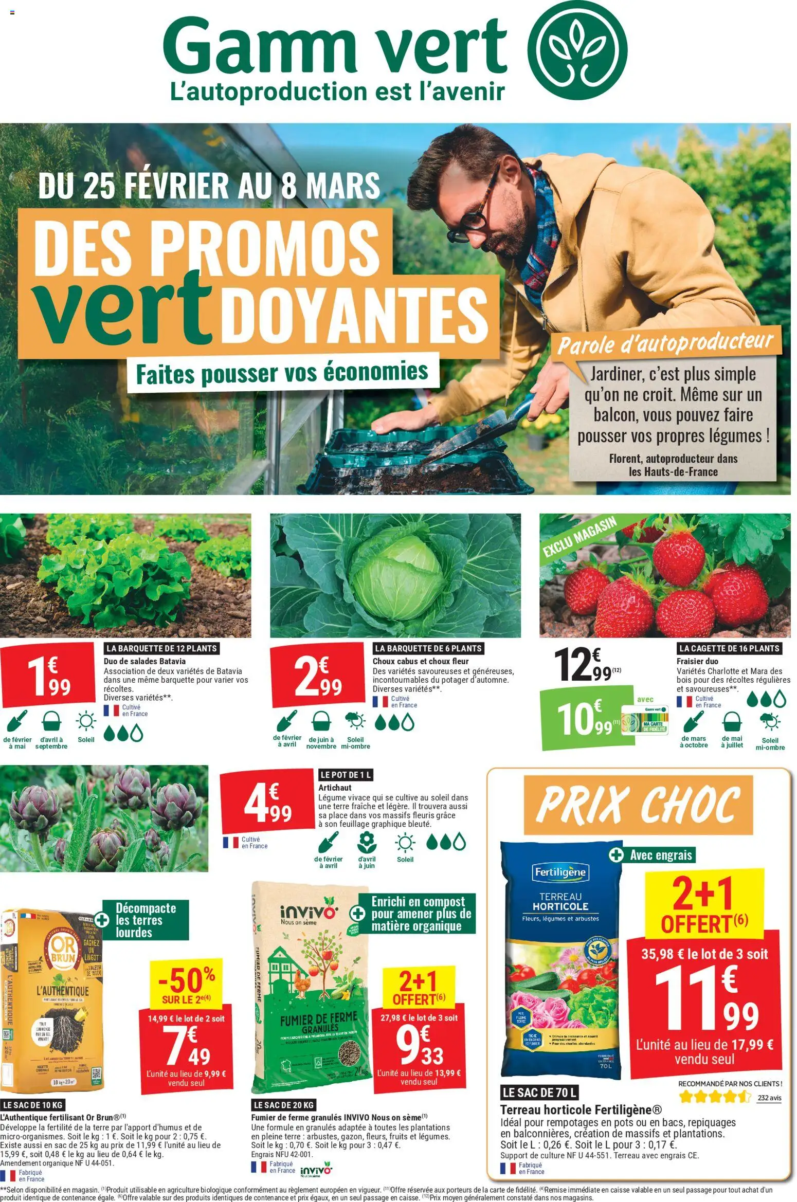 Gamm vert - Des promos vertdoyantes - page 1 - valable à partir du 25/02/2026