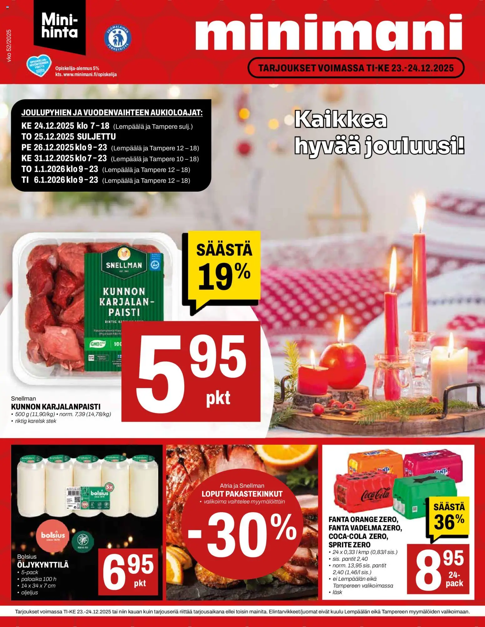 Minimani tarjoukset - sivu 1- voimassa alkaen 23/12/2025