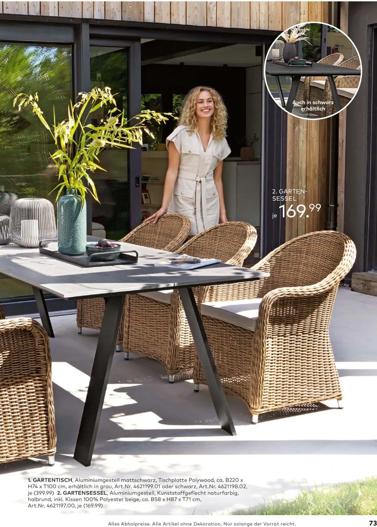 Porta! - Outdoor - Gartenmöbelkatalog 2025 - Seite 73 - gültig ab 02.03.2025