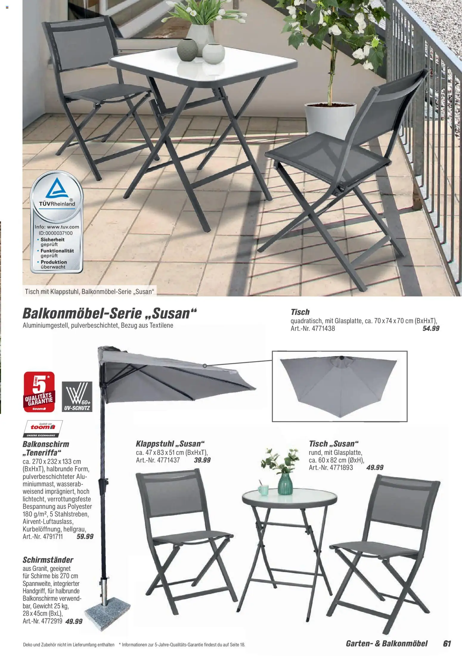 Toom Baumarkt  Gartenmöbel & Solar-Leuchten 2026 - Seite 61 - gültig ab 01.01.2026