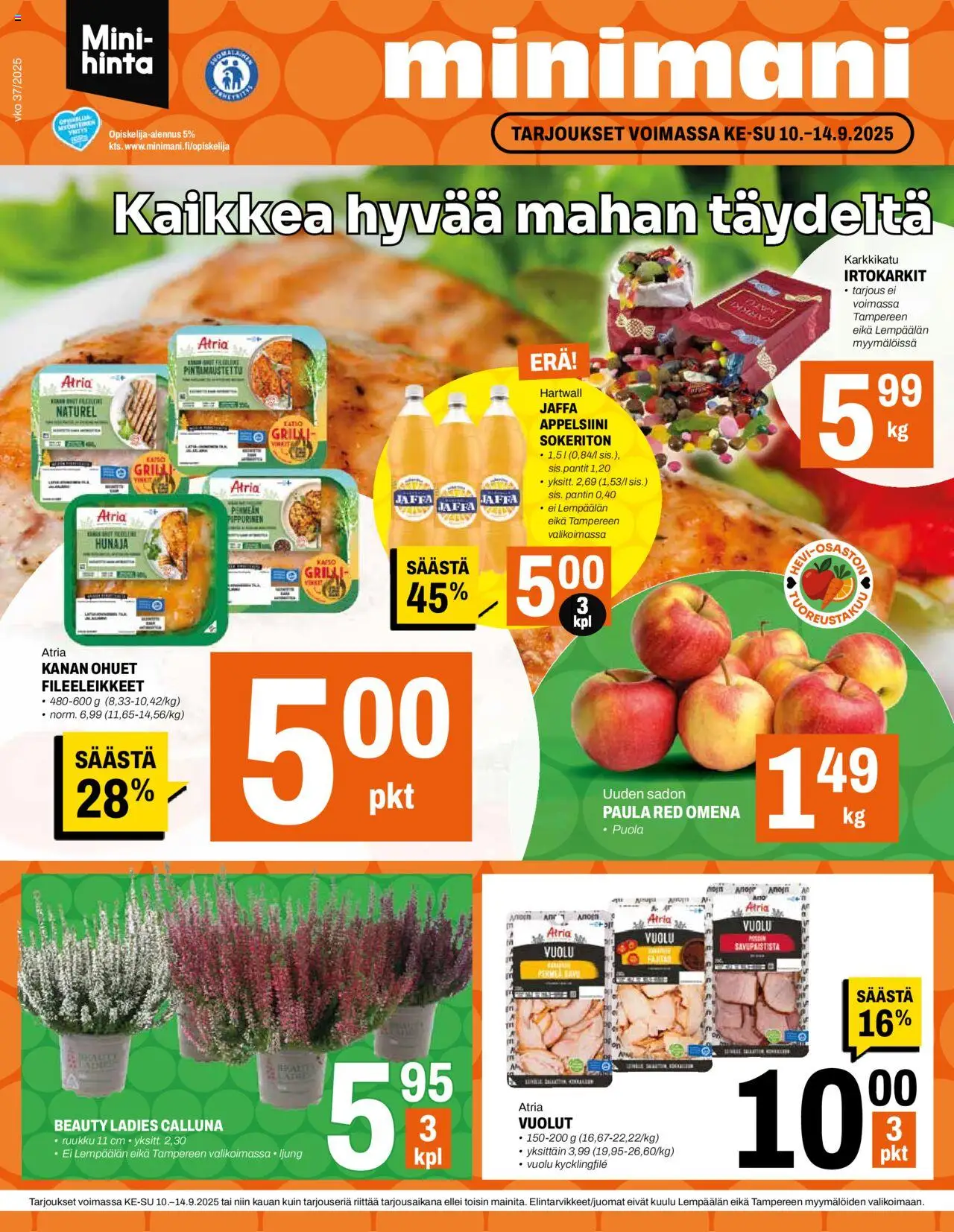 Minimani tarjoukset - sivu 1- voimassa alkaen 10/09/2025