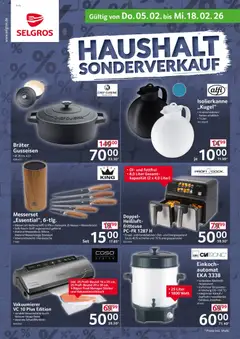 Vorschau Selgros Haushaltsonderverkauf gültig ab 05.02.2026