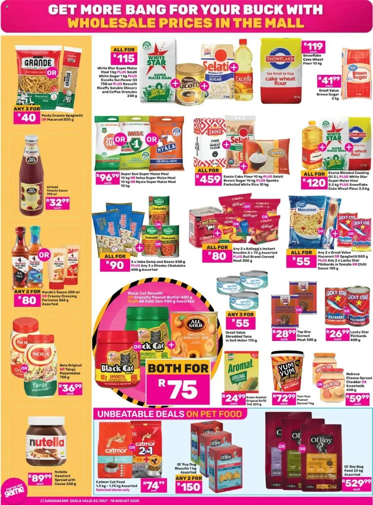 Game Specials - page 2- valid from 22/07/2025