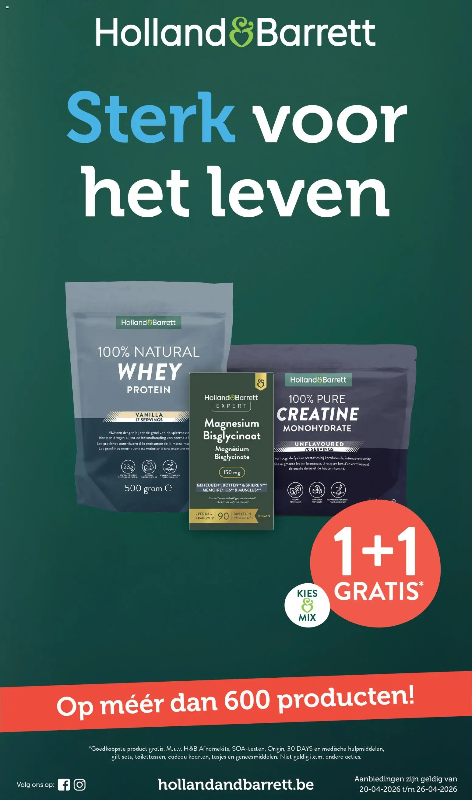 Holland & Barrett Folder / Publicité - pagina 1- geldig vanaf 20/04/2026