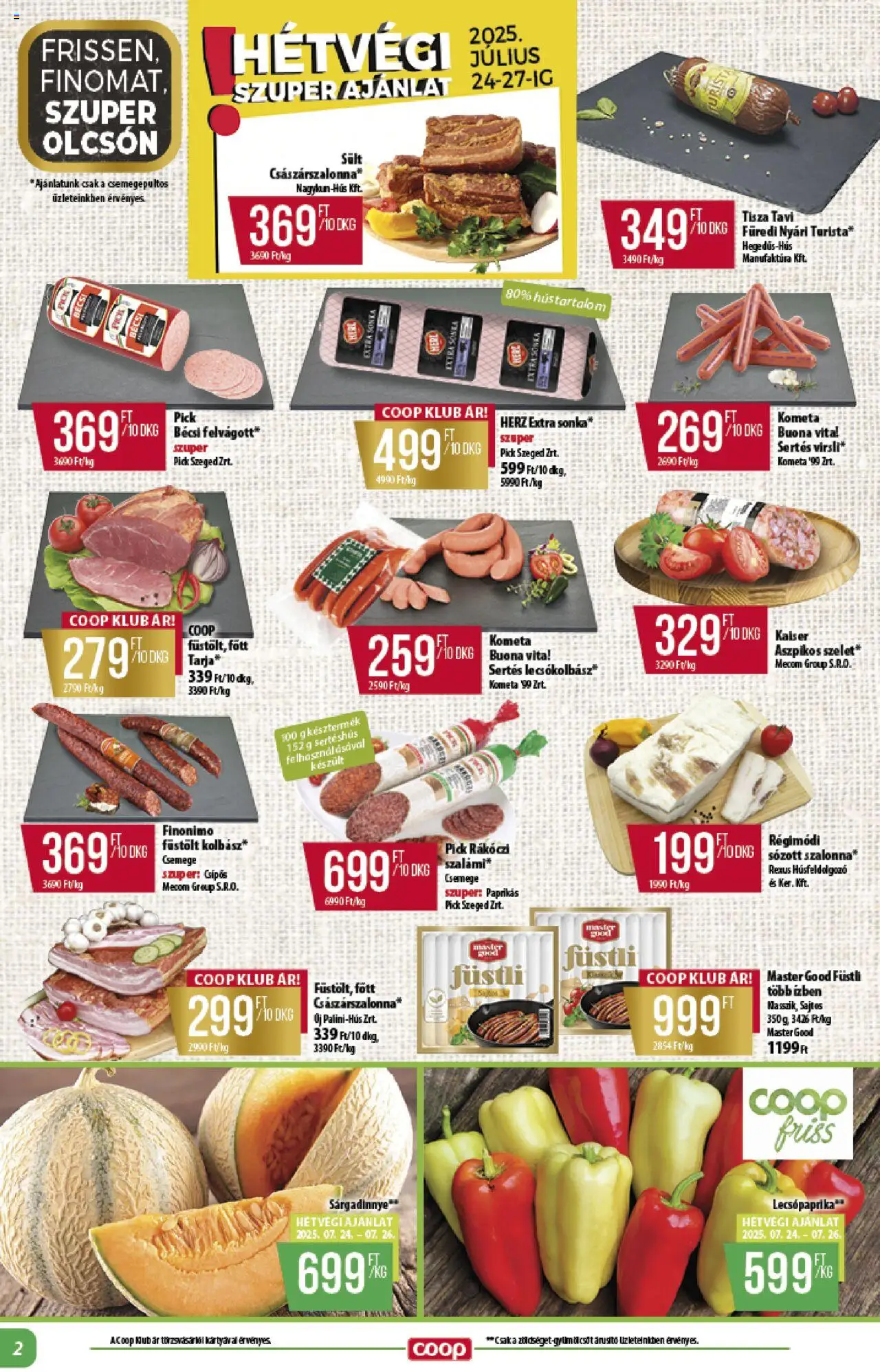 COOP - Szuper Plusz / Alföld Pro-Coop Zrt. - 2oldal - érvényes 2025.07.24.-tól