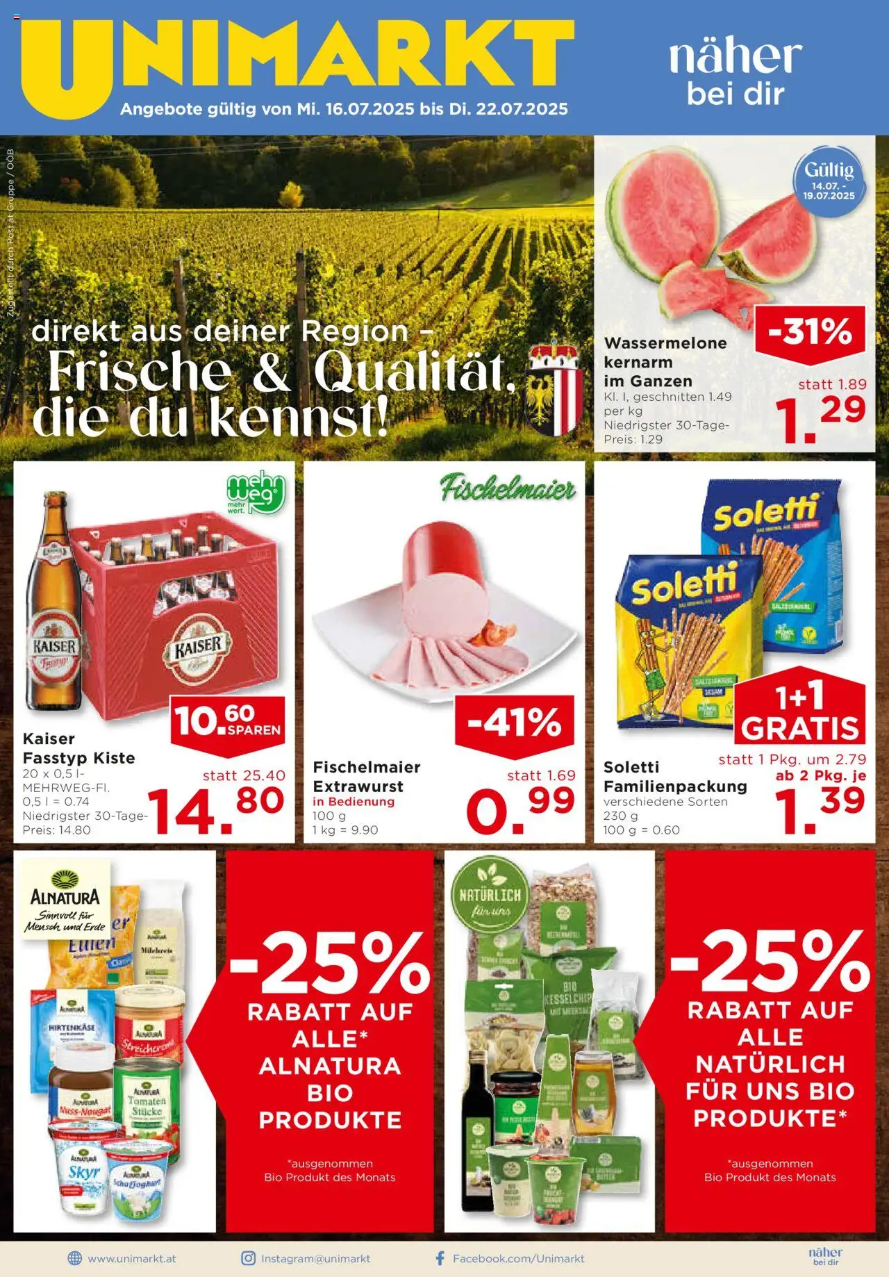 Unimarkt Mühlviertel - Seite 1- gültig ab 16.07.2025