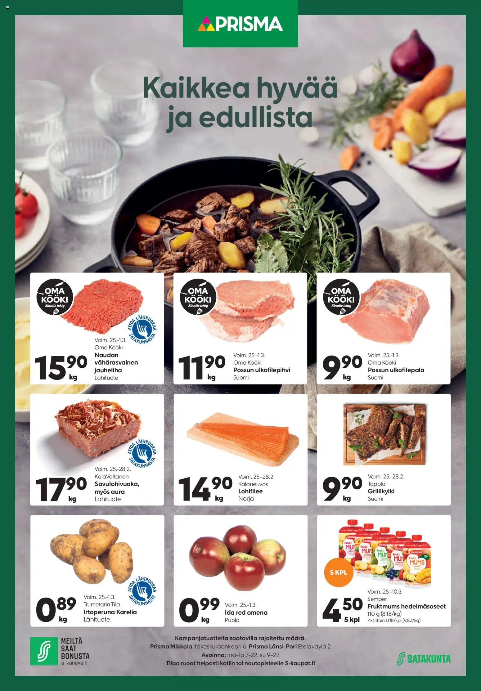 Prisma tarjoukset - sivu 1- voimassa alkaen 25/02/2026