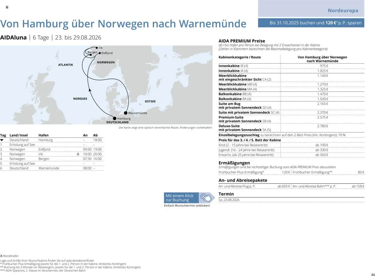Aida Sommer 2026 - Seite 46 - gültig ab 01.03.2026