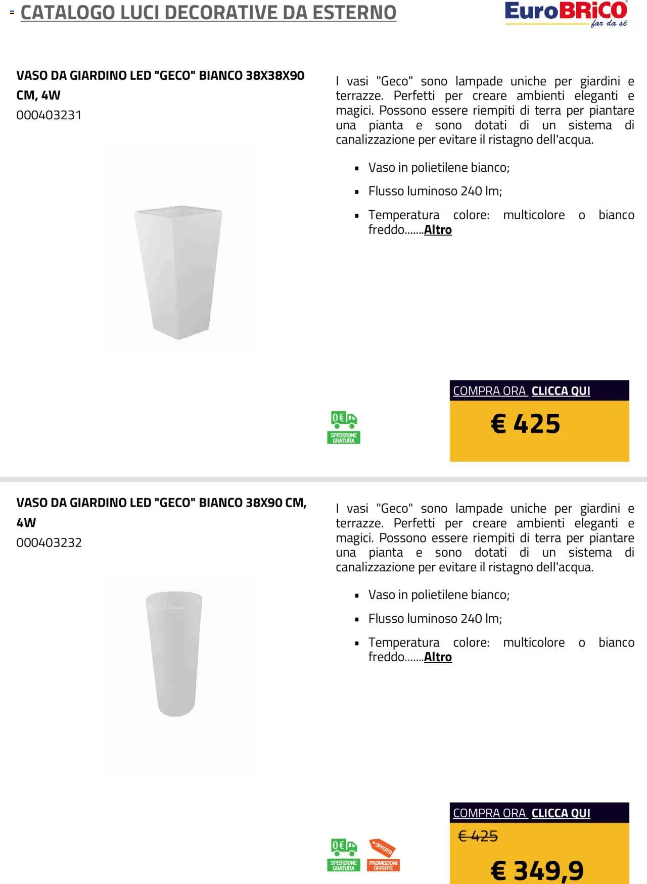 Eurobrico Luci Decorative da Esterno catalogo - pagina 13 - valido dal 23/07/2025