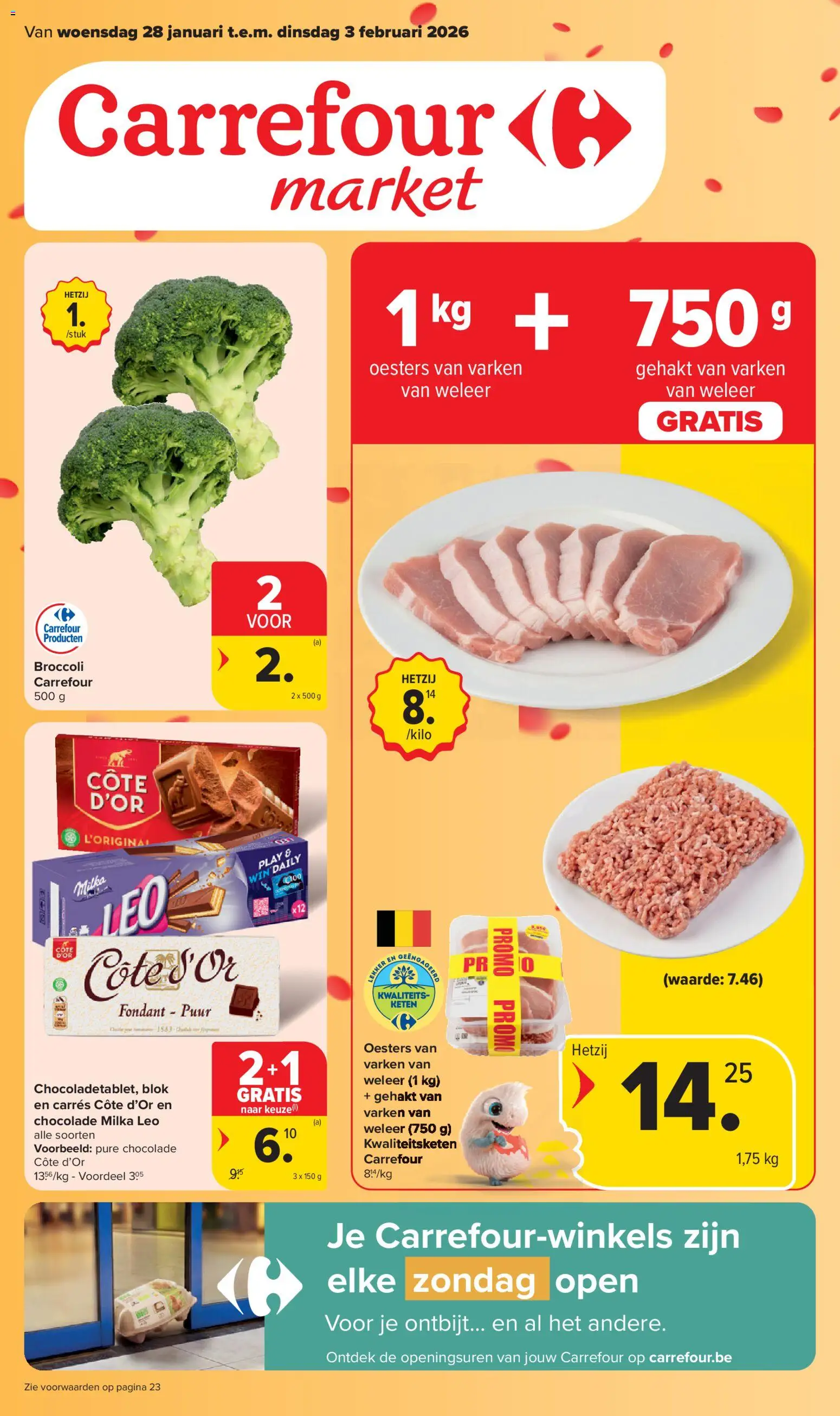Carrefour - Folder Market - pagina 1- geldig vanaf 28/01/2026