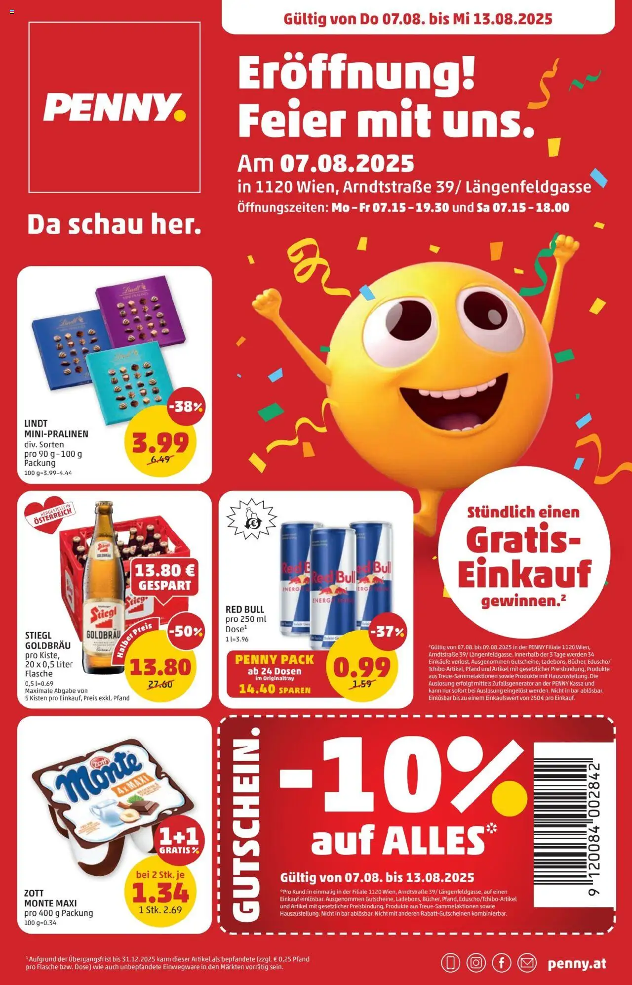 Penny Markt - Eröffnung in 1120 Wien - Seite 1- gültig ab 07.08.2025