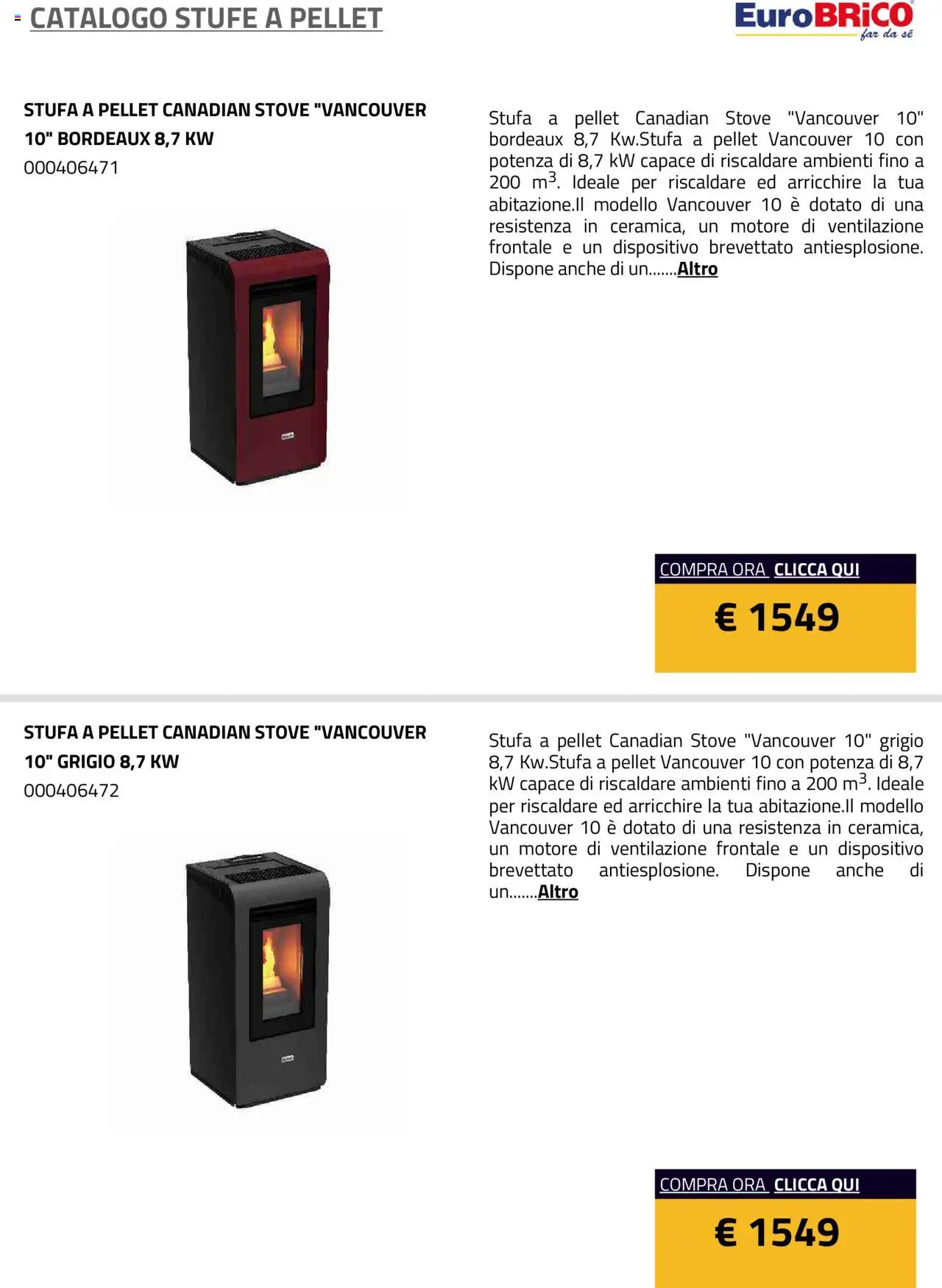 Eurobrico Stufe a Pellet catalogo - pagina 29 - valido dal 23/07/2025