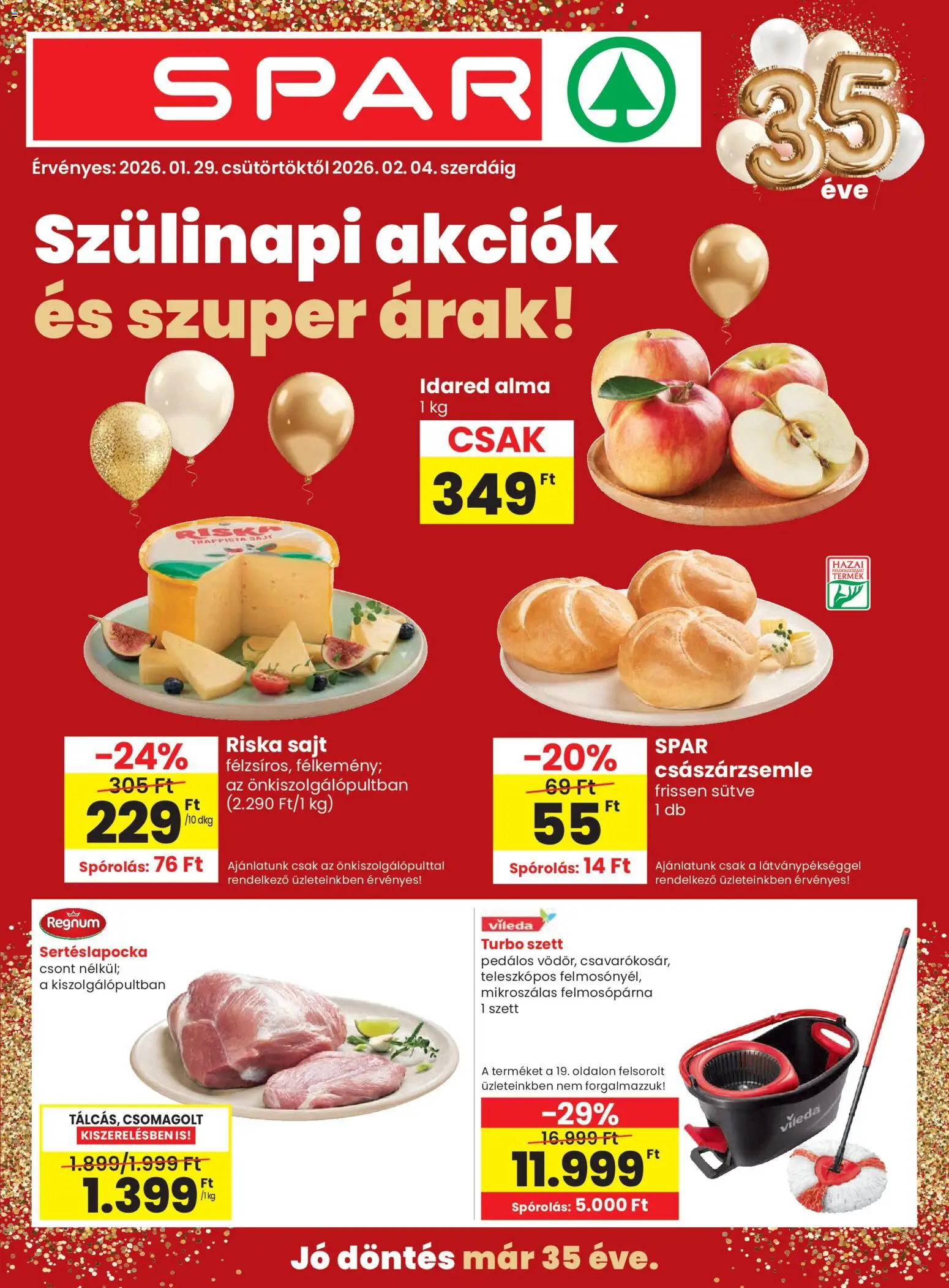 Spar Akciós újság - 1oldal - érvényes 2026.01.29.-tól