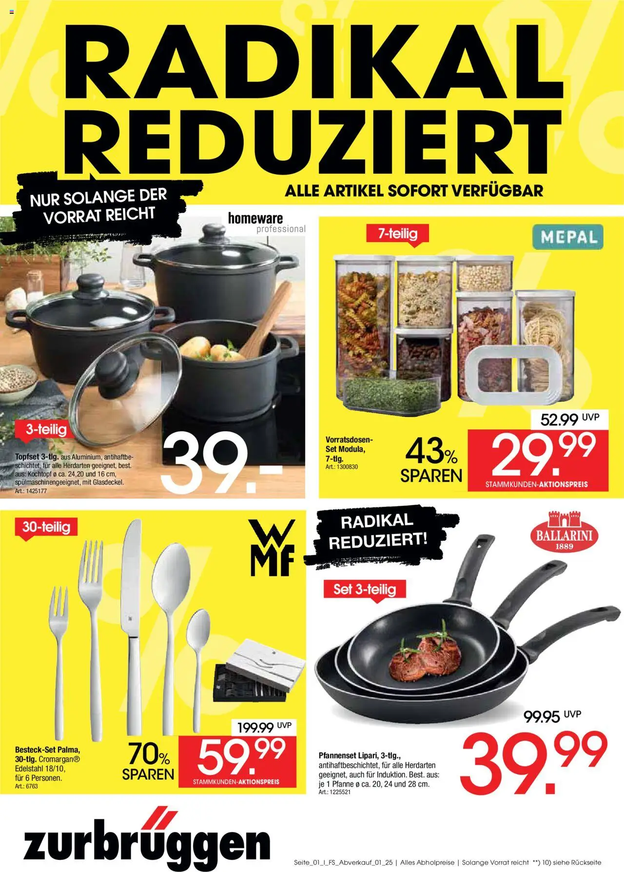 Zurbrüggen  Abverkauf - Seite 1 - gültig ab 01.08.2025