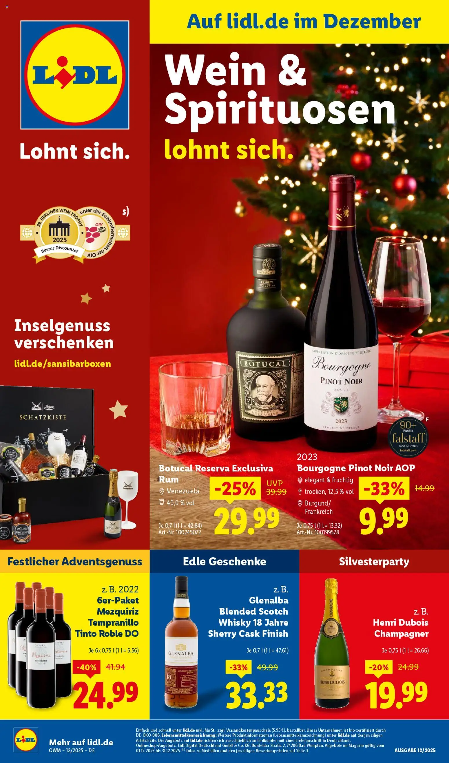 Lidl - Prospekt - Seite 1 - gültig ab 01.12.2025