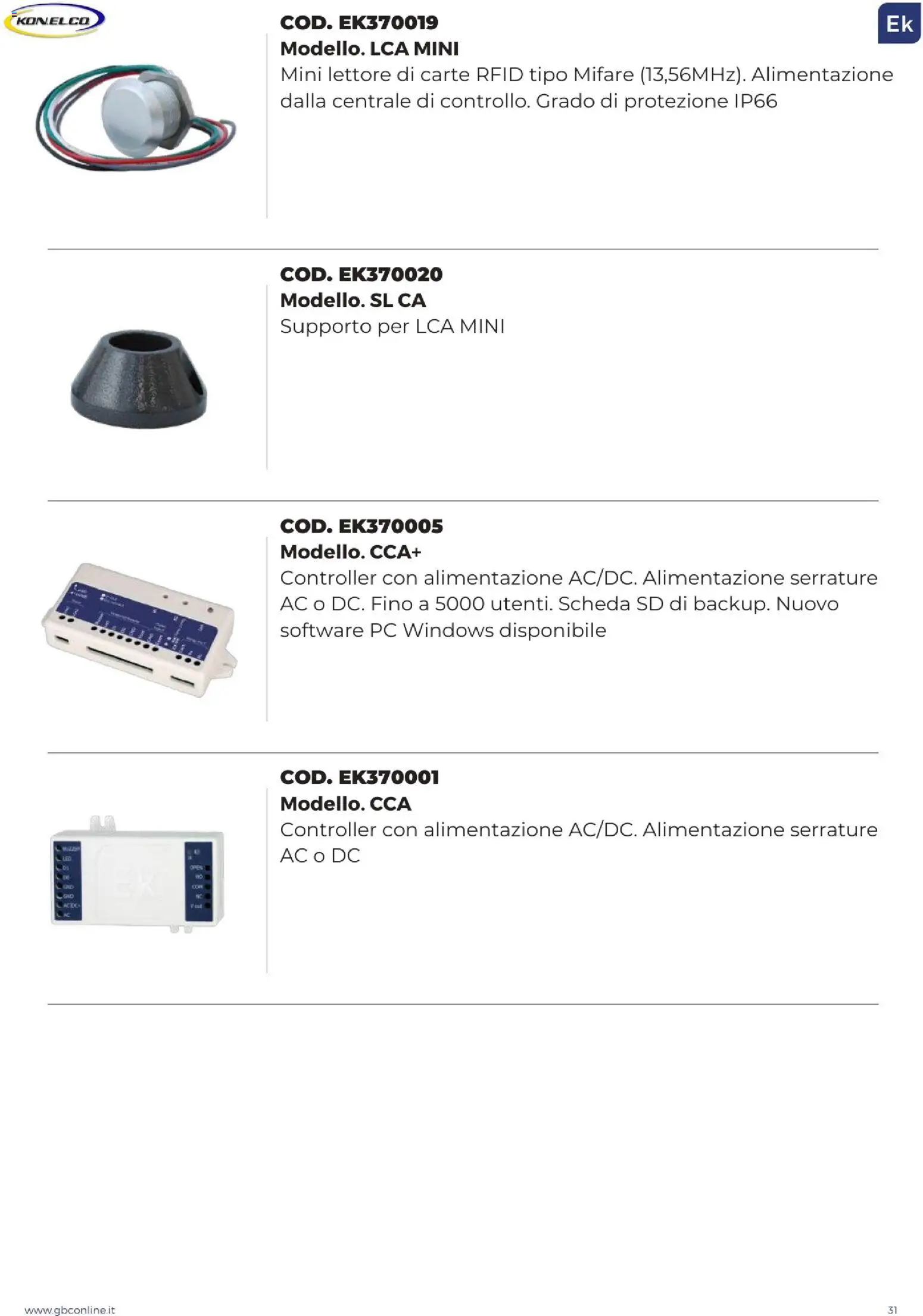 GBC Catalistino EK Konelco catalogo - pagina 31 - valido dal 09/12/2025