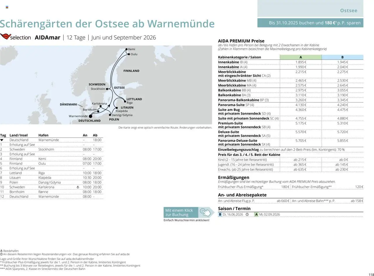 Aida Sommer 2026 - Seite 118 - gültig ab 01.03.2026