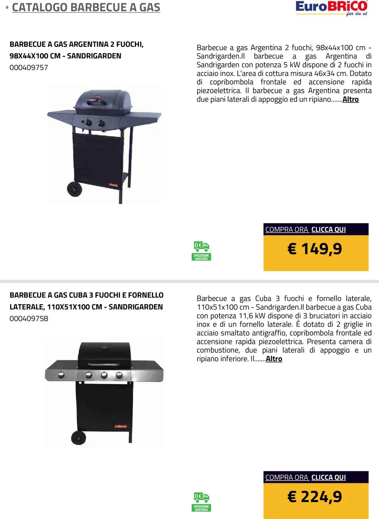 Eurobrico Barbecue a Gas catalogo - pagina 26 - valido dal 23/07/2025