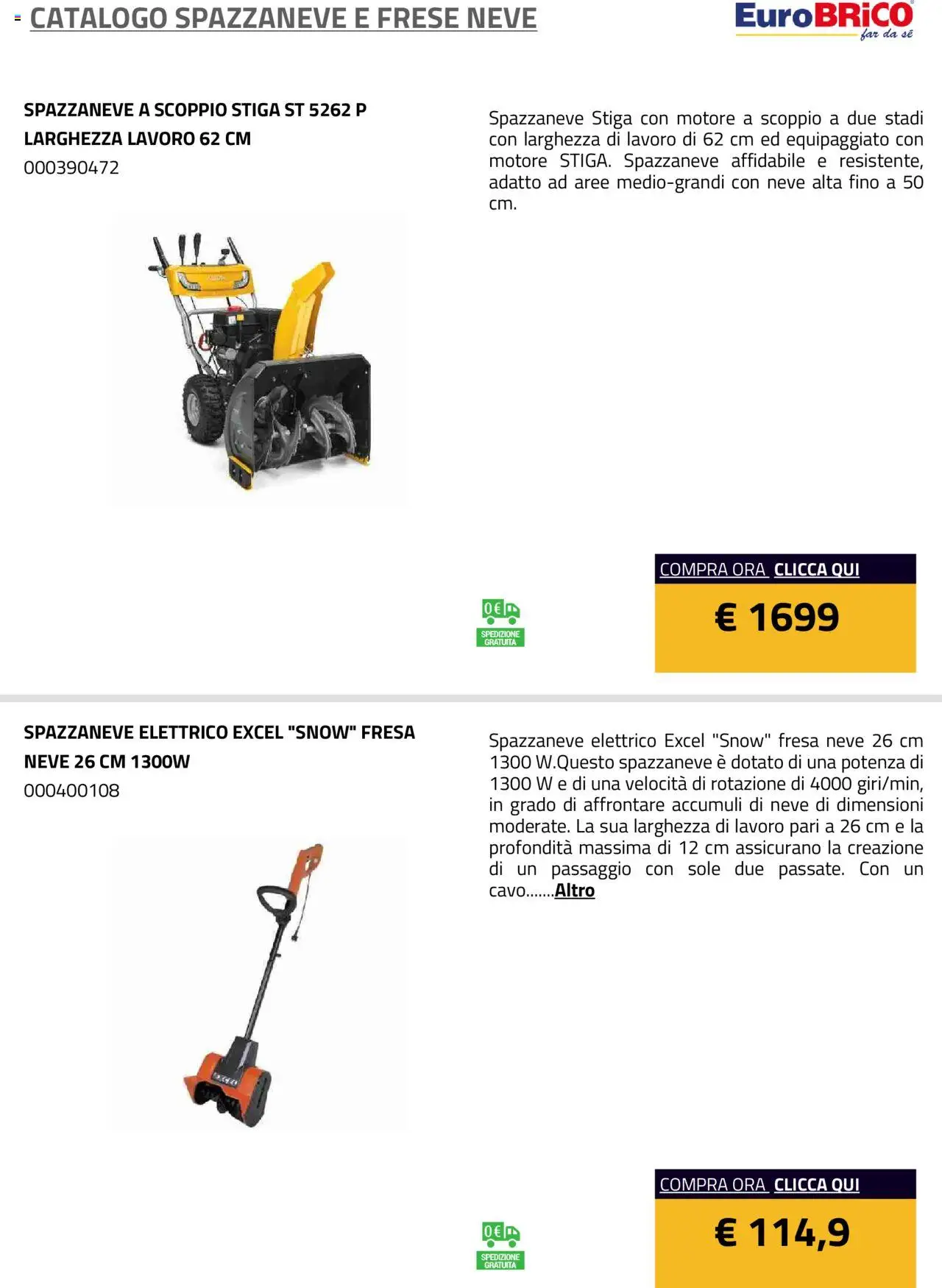 Eurobrico Spazzaneve e Frese neve catalogo - pagina 5 - valido dal 23/07/2025