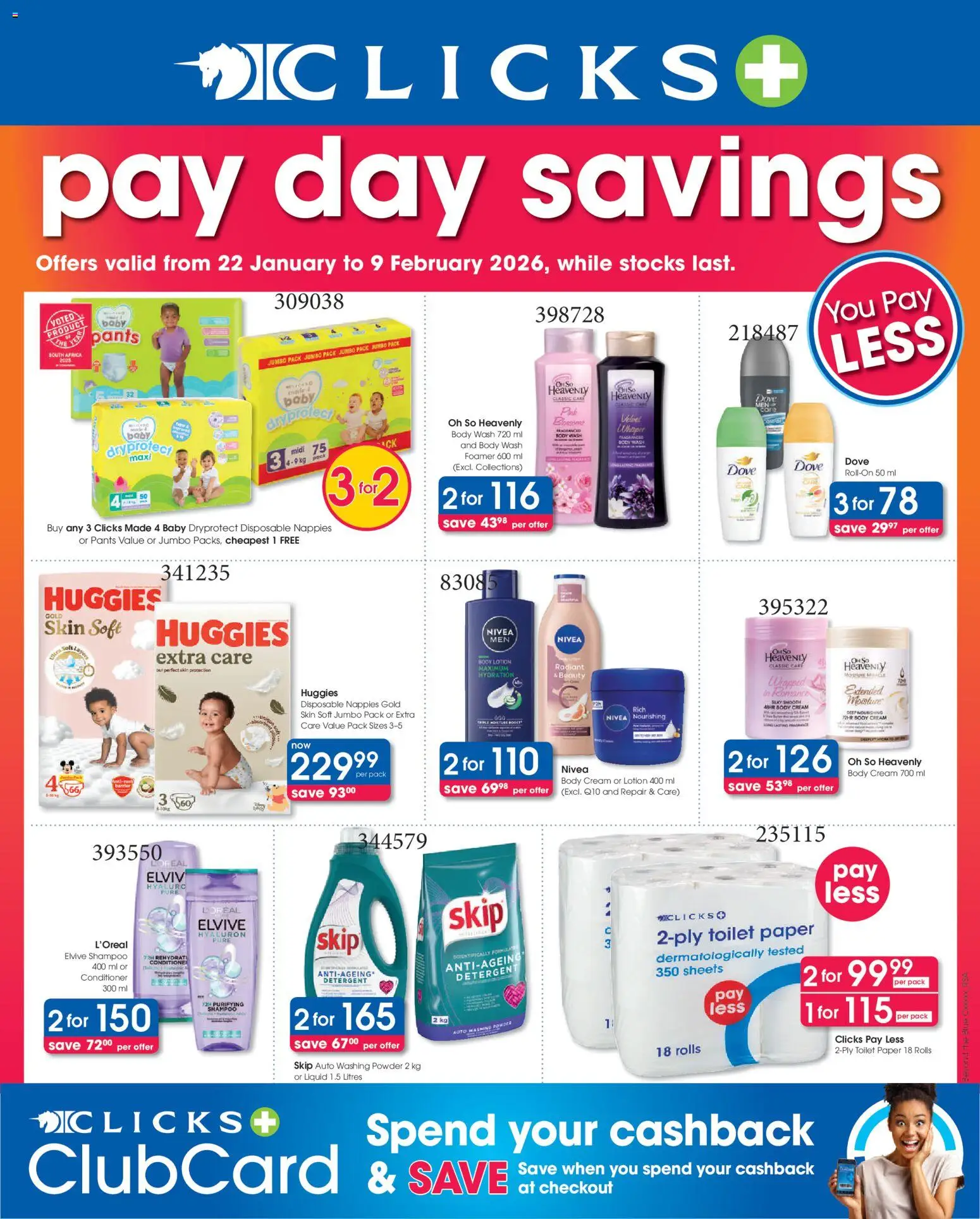 Clicks Specials - page 1- valid from 22/01/2026
