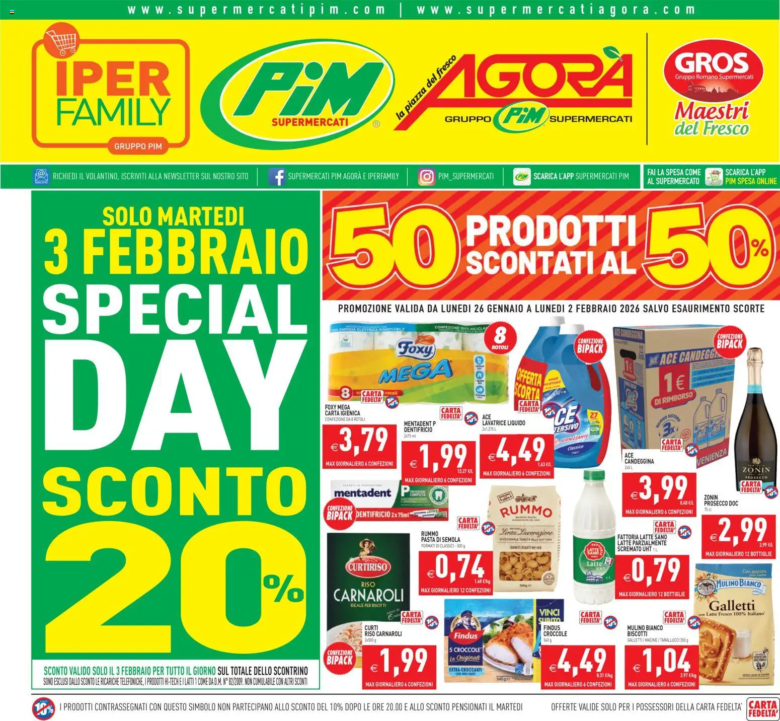 Volantino PIM Supermercati	 - pagina 1 - valido dal 26/01/2026