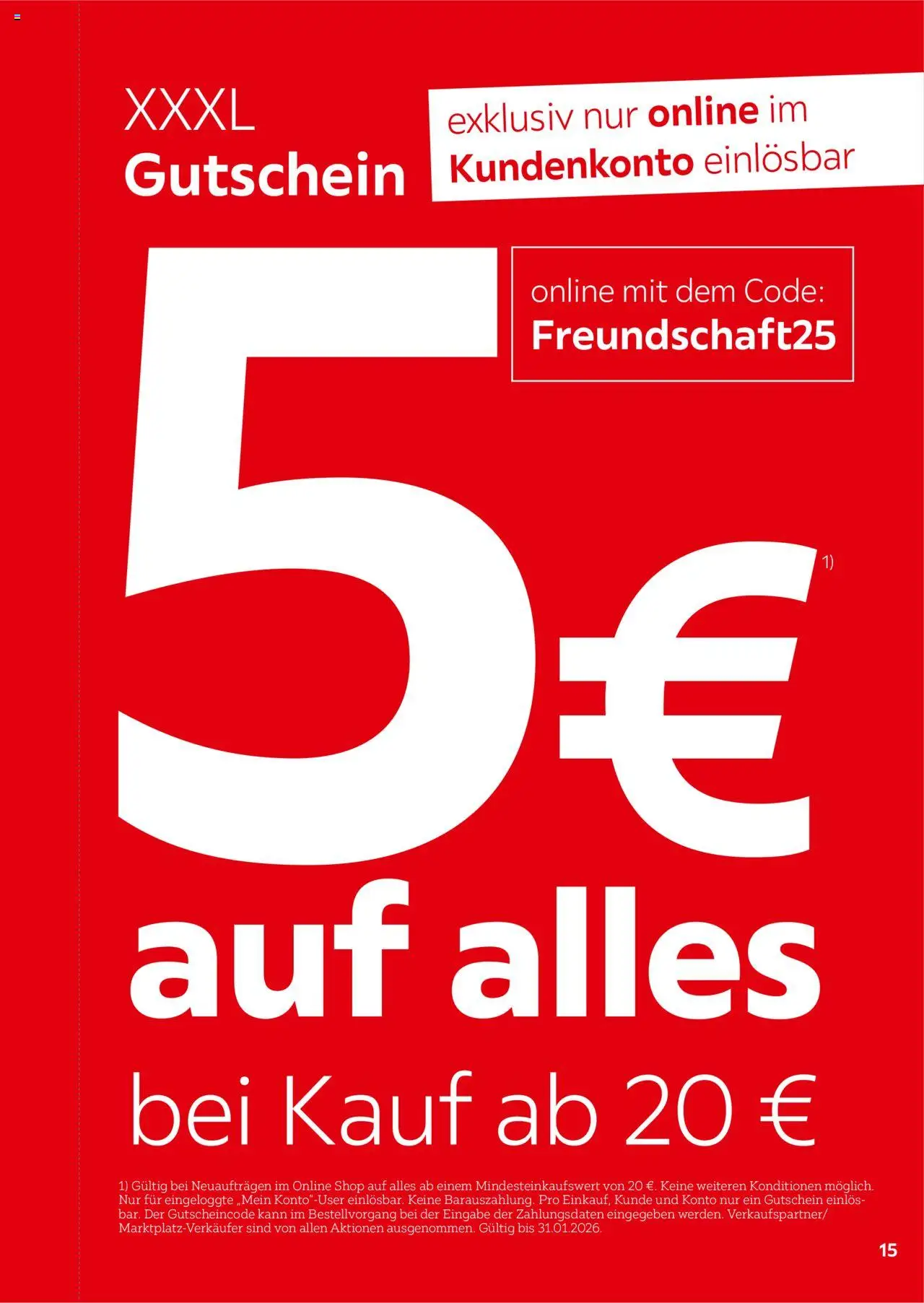 XXXL Lutz Freundschaftskartenjournal - Seite 15 - gültig ab 01.08.2025