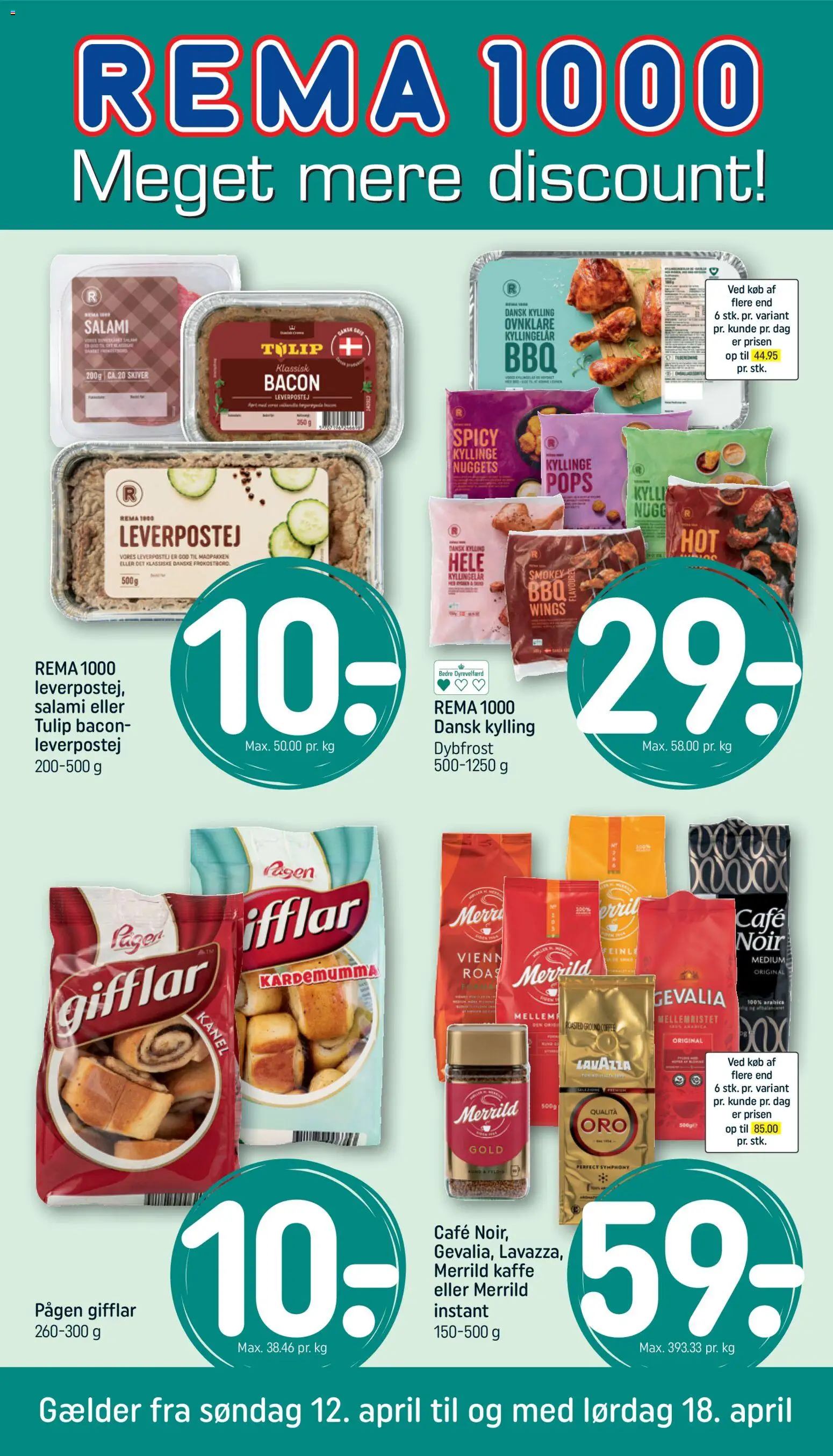 Rema 1000 - Tilbudsavis uge 16 - side 1- gyldig fra 12/04/2026