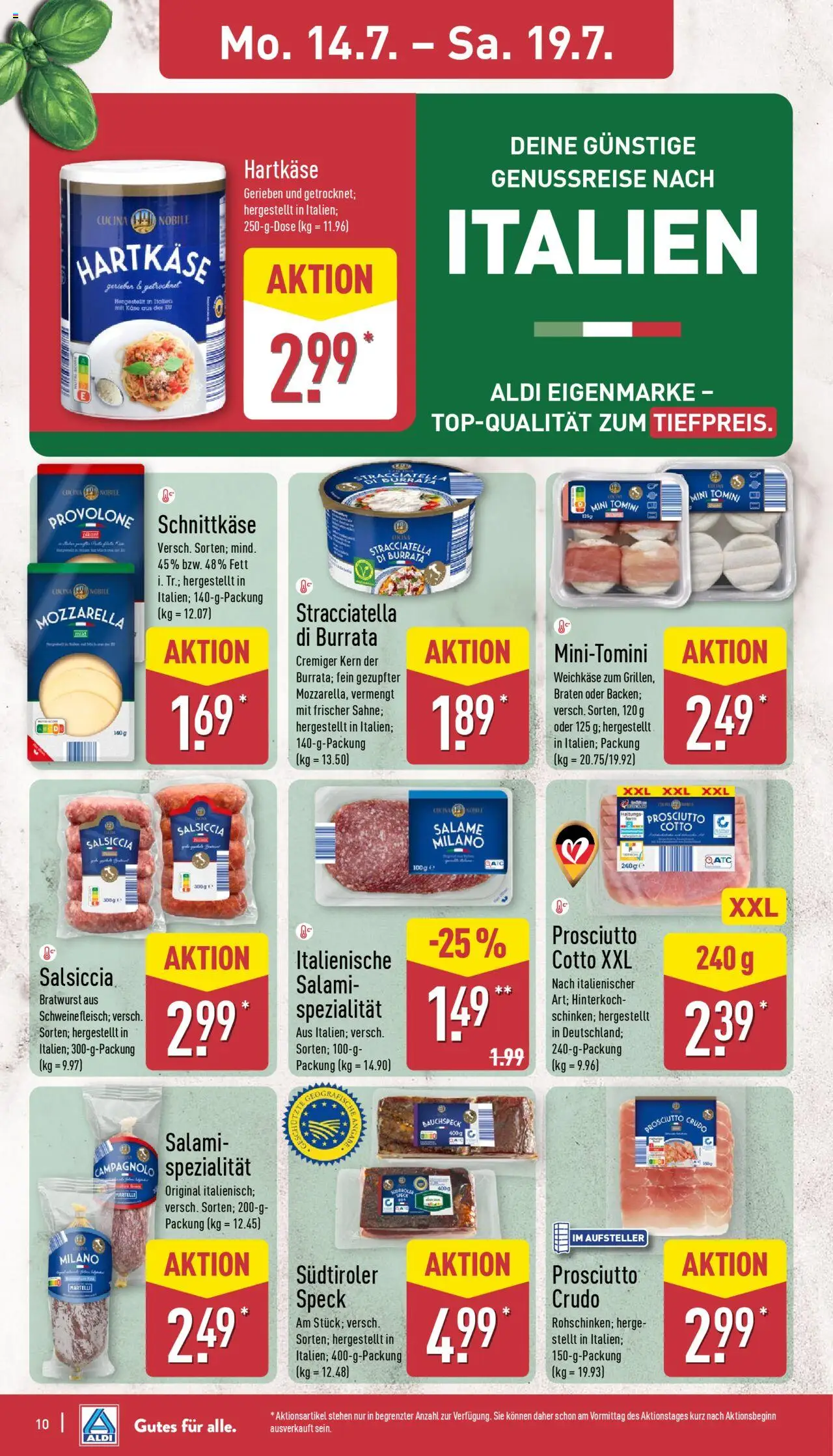 Aldi Prospekt 	 - Seite 10 - gültig ab 14.07.2025