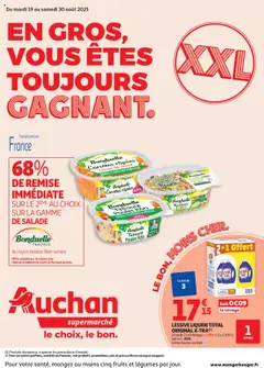 Auchan - XXL : En gros, vous êtes toujours gagnant dans votre super geldig vanaf 19/08/2025