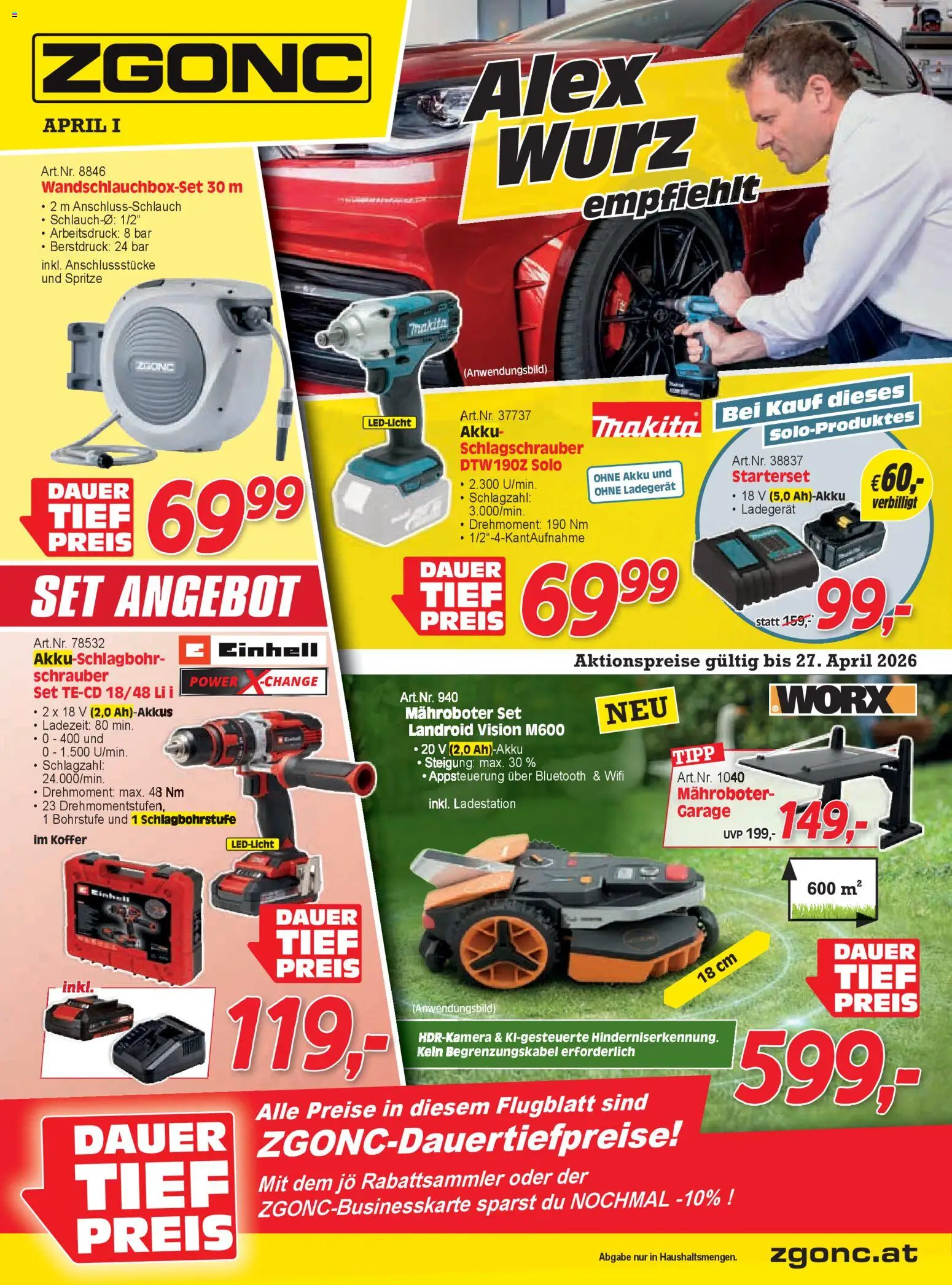 Zgonc Flugblatt April I 2026 - Seite 1- gültig ab 01.04.2026