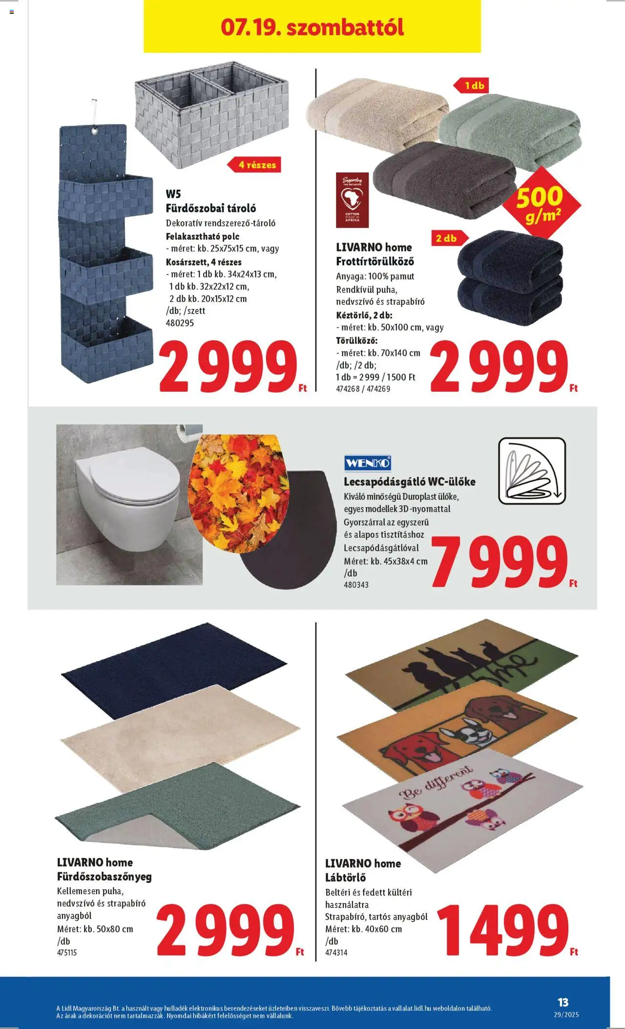 Lidl - Nonfood kínálatunk - 13oldal - érvényes 2025.07.17.-tól